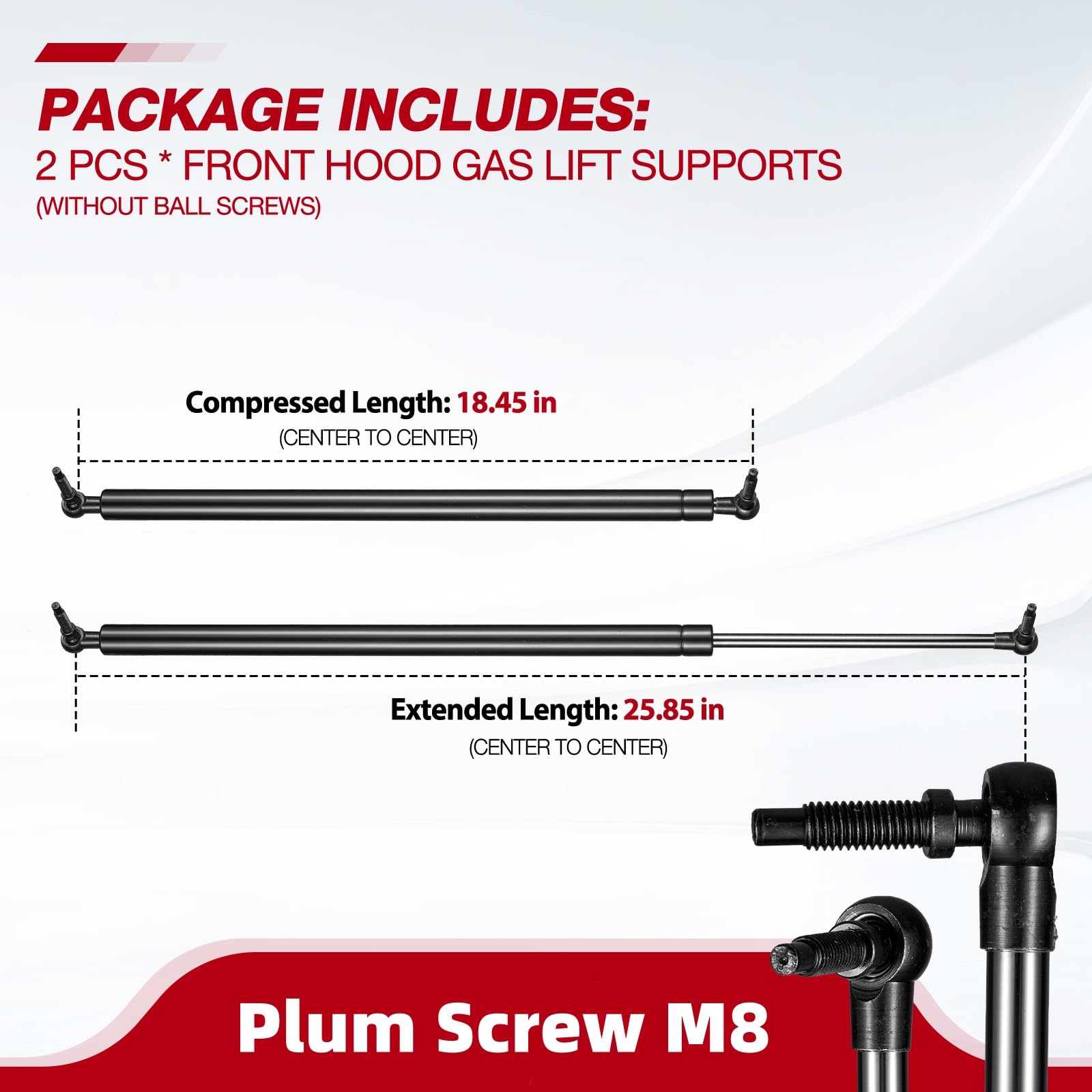 Vepagoo 4535 Rear Hatch Liftgate Gas Strut Compatible With 2001-2007 Dodge Grand Caravan/Chrysler Town & Country/Dodge Caravan/C