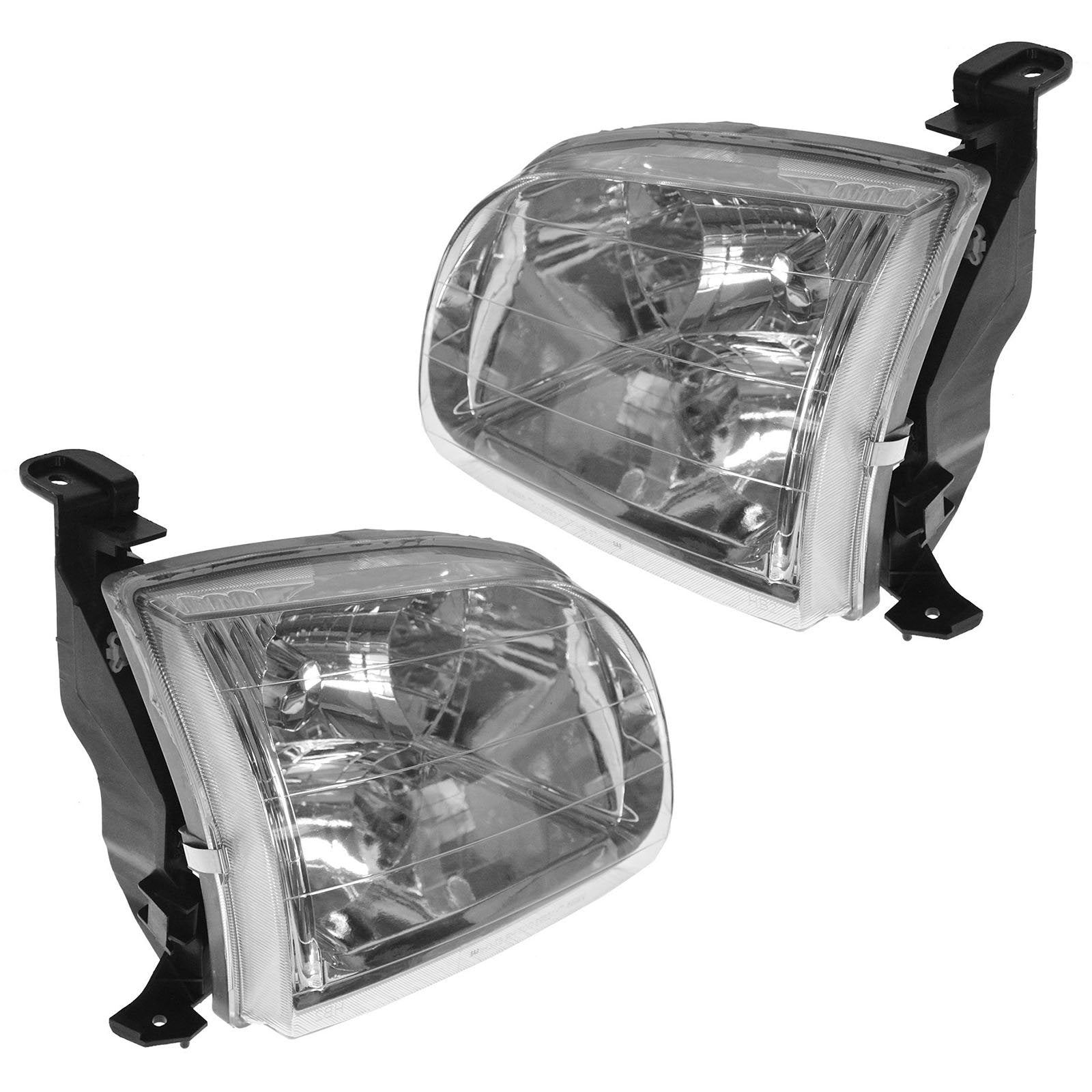 Trq Driver & Passenger Side Headlight Assembly Set Headlights Driver & Passenger Side Compatible With 2000-2004 Toyota Tundra To