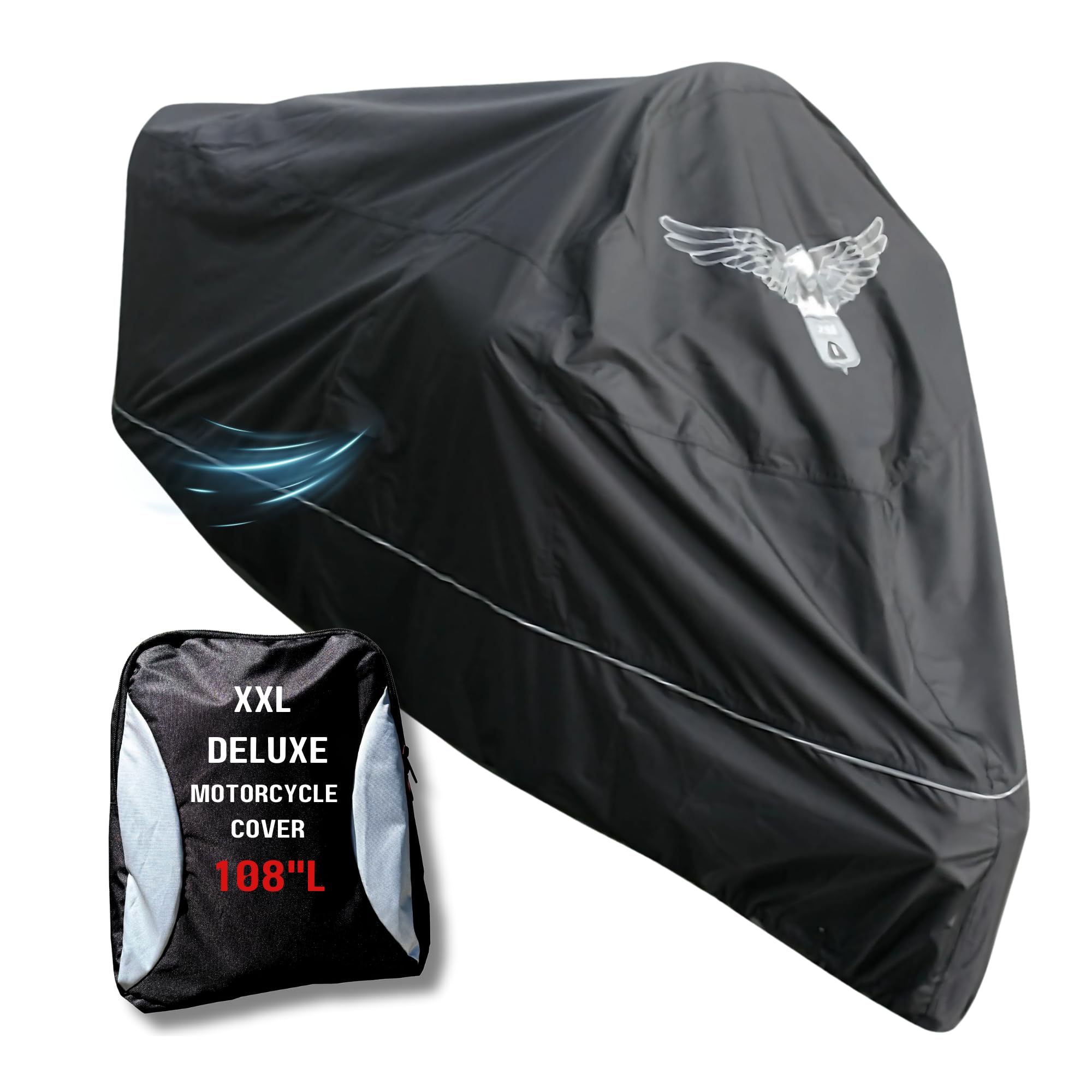 Formosa Covers Motorcycle Cover Premium Heavy Duty All Weather Protection, Fits Up To 108'' Length Large Cruiser, Tourer, Choppe