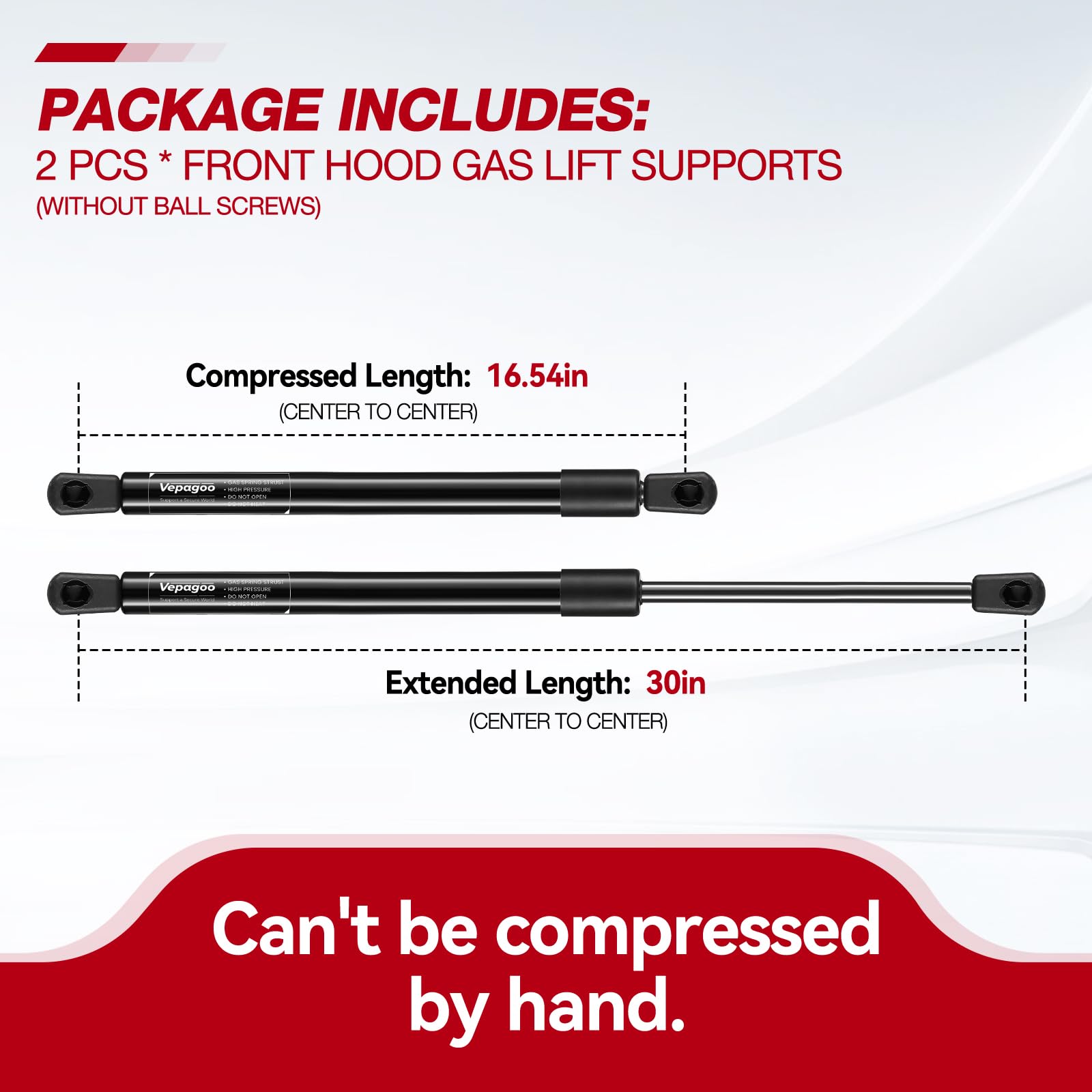 Vepagoo Pm9020 Front Hood Struts Compatible For 2008-2017 A4 A5 Allroad Audi Fastback Quattro Rs5 S4 S5 Sportback Gas Shock Lift