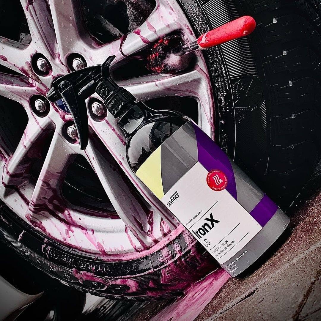 Carpro Ironx Iron Remover: Lemon Scent - Stops Rust Spots And Pre-Mature Failure Of The Clear Coat, Iron Contaminant Removal - Liter With Sprayer (34Oz)