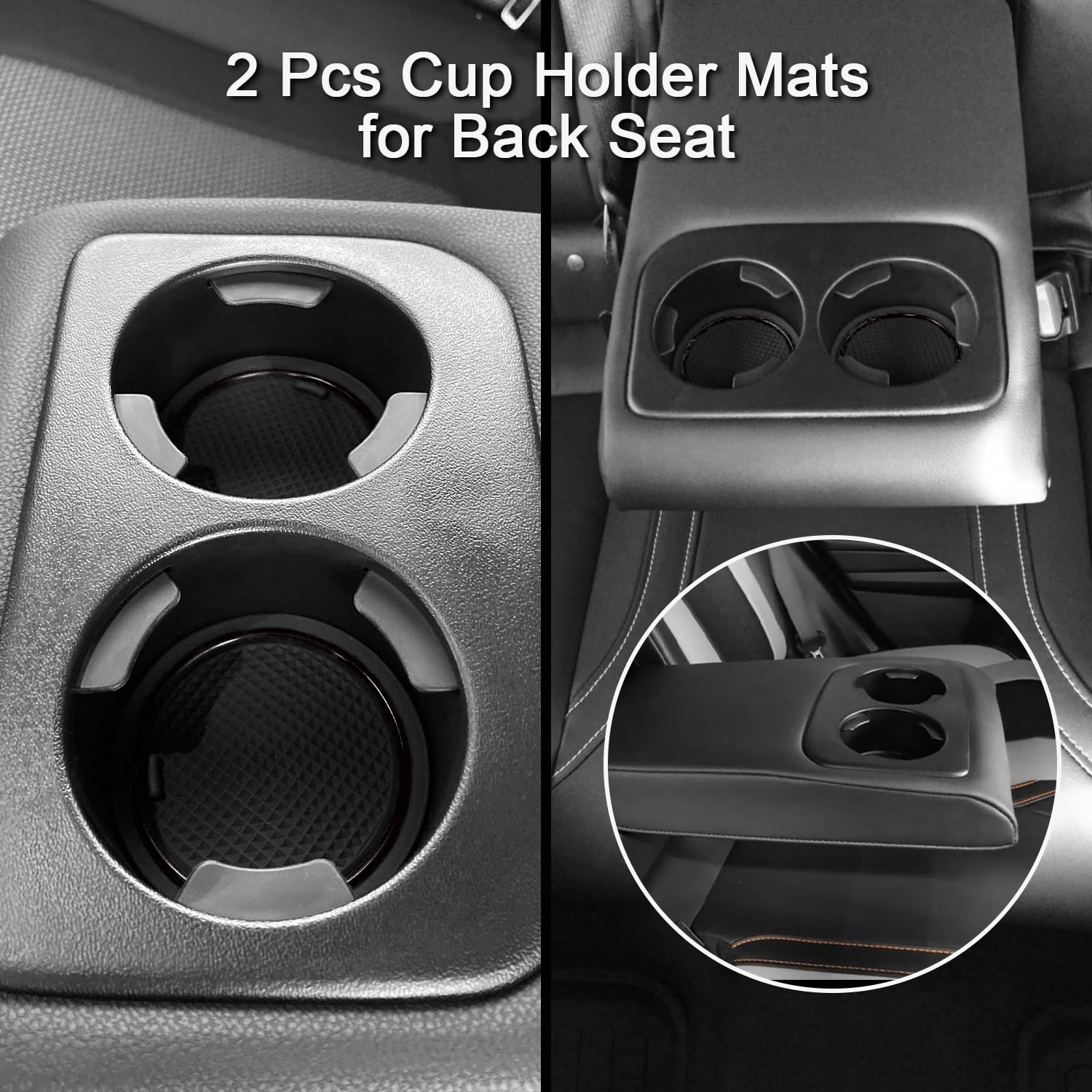 Mochent Cup Holder Insert For Subaru Crosstrek 2023 2022 2021 2020 2019 2018 And For Subaru Impreza 2017-2023 Center Console Mat Non-Slip Door Pocket Liners Interior Accessories (Black)