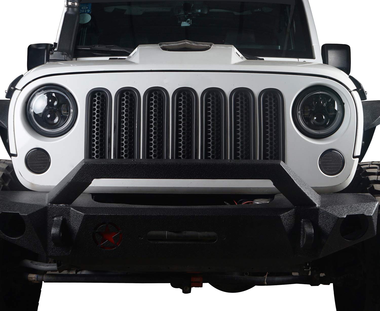Hooke Road Jk Smoked Turn Signal Light Amber Led Indicator Blinkers Compatible With Jeep Jk Wrangler & Unlimited 2007-2018