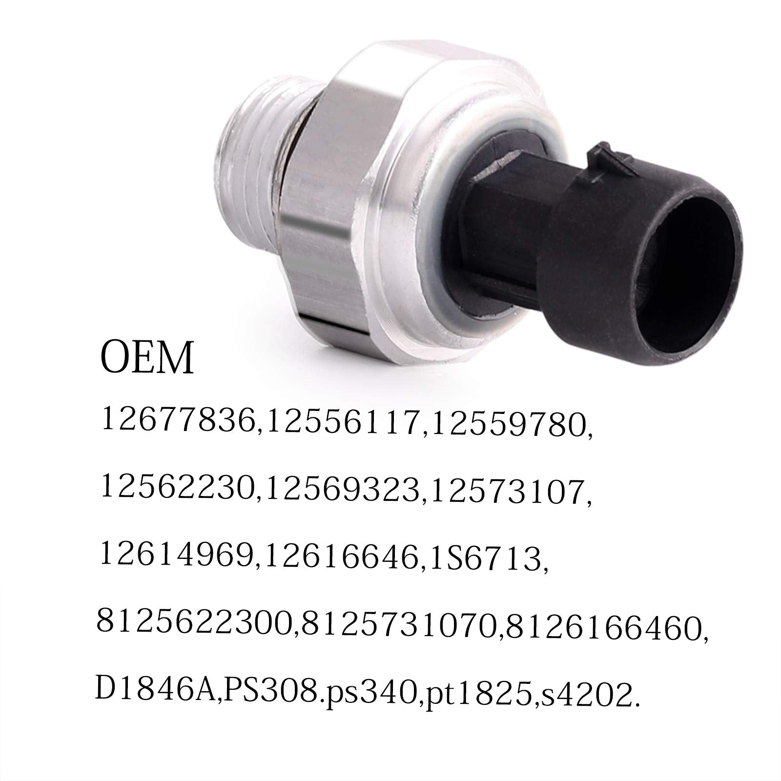 Engine Oil Pressure Sensor/Switch/Sending Unit D1846A Compatible With 2003-2008 4.8L/5.3L/6.0L/6.2L,Gm Chevrolet Chevy Silverado Gmc Sierra Buick Lacrosse Cadillac Escalade