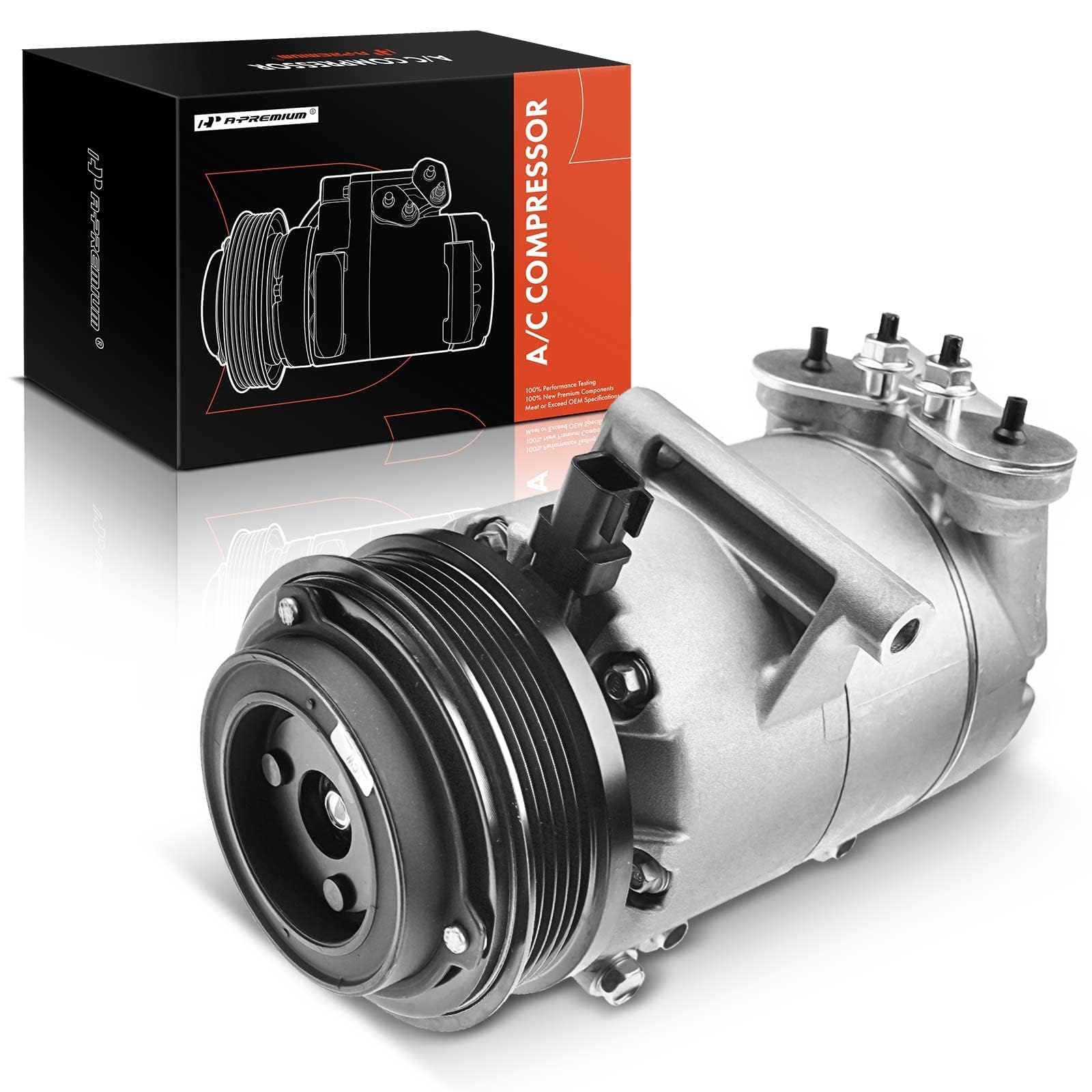 A-Premium A/C Compressor with Clutch Compatible with Ford Escape 2.5L 2013-2014, Focus 2.0L 2012-2014