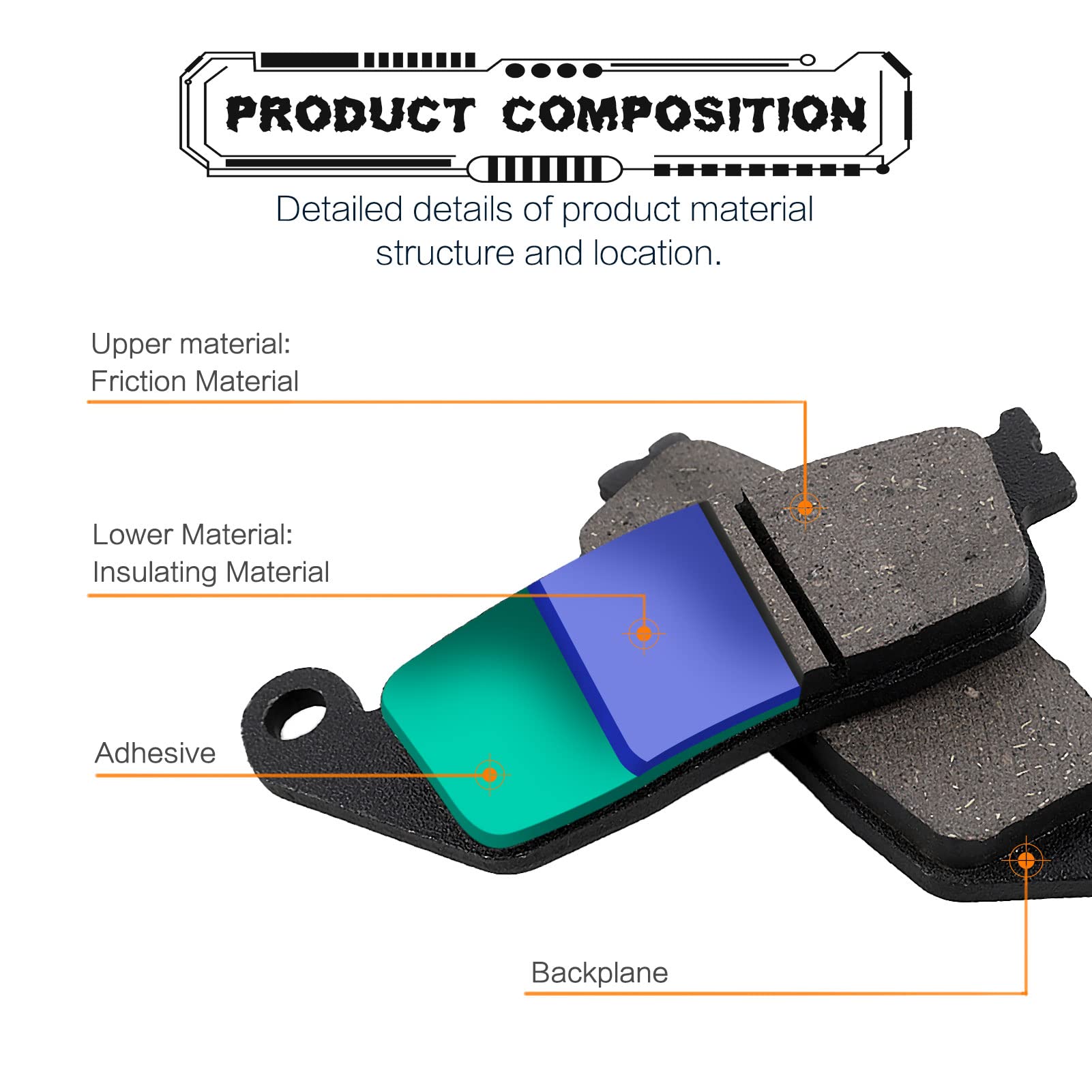 Locopow Front & Rear Brake Pads For Honda Cb500F Cb300F Cb500X Cbr250R Cbr300R Cbr500R Cmx300 Cmx500 Rebal 300 500 Ctx700 Nc700 Nc750 2011-2023