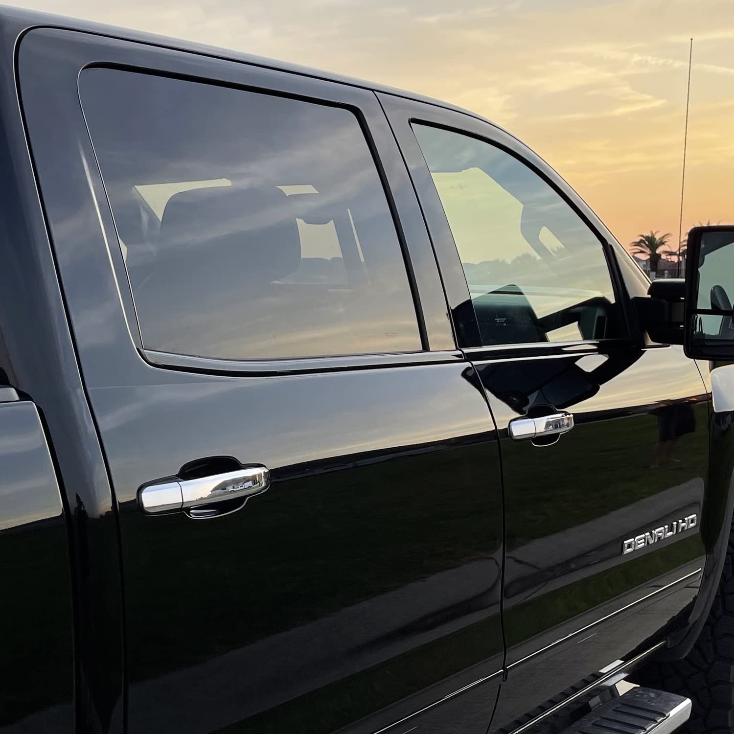 Slickmod Chrome Delete Blackout Vinyl Overlay For 2014-2019 Gmc Sierra 1500 2500 3500 Window Trim (1. Window Trim, Gloss Black)