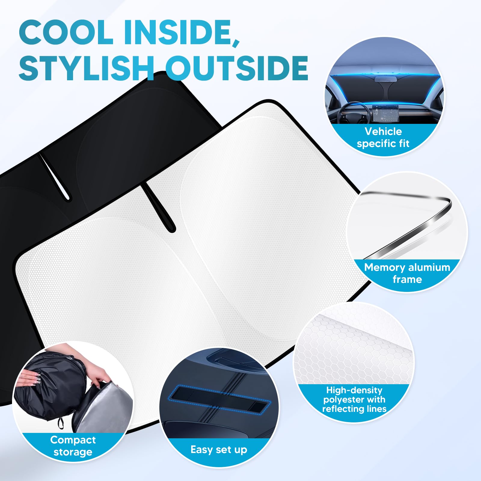 Windshield Sun Shade Fits For Chevy Equinox 2025 2026 Foldable Car Front Window Sunshade For Equinox Accessories Sun Visor