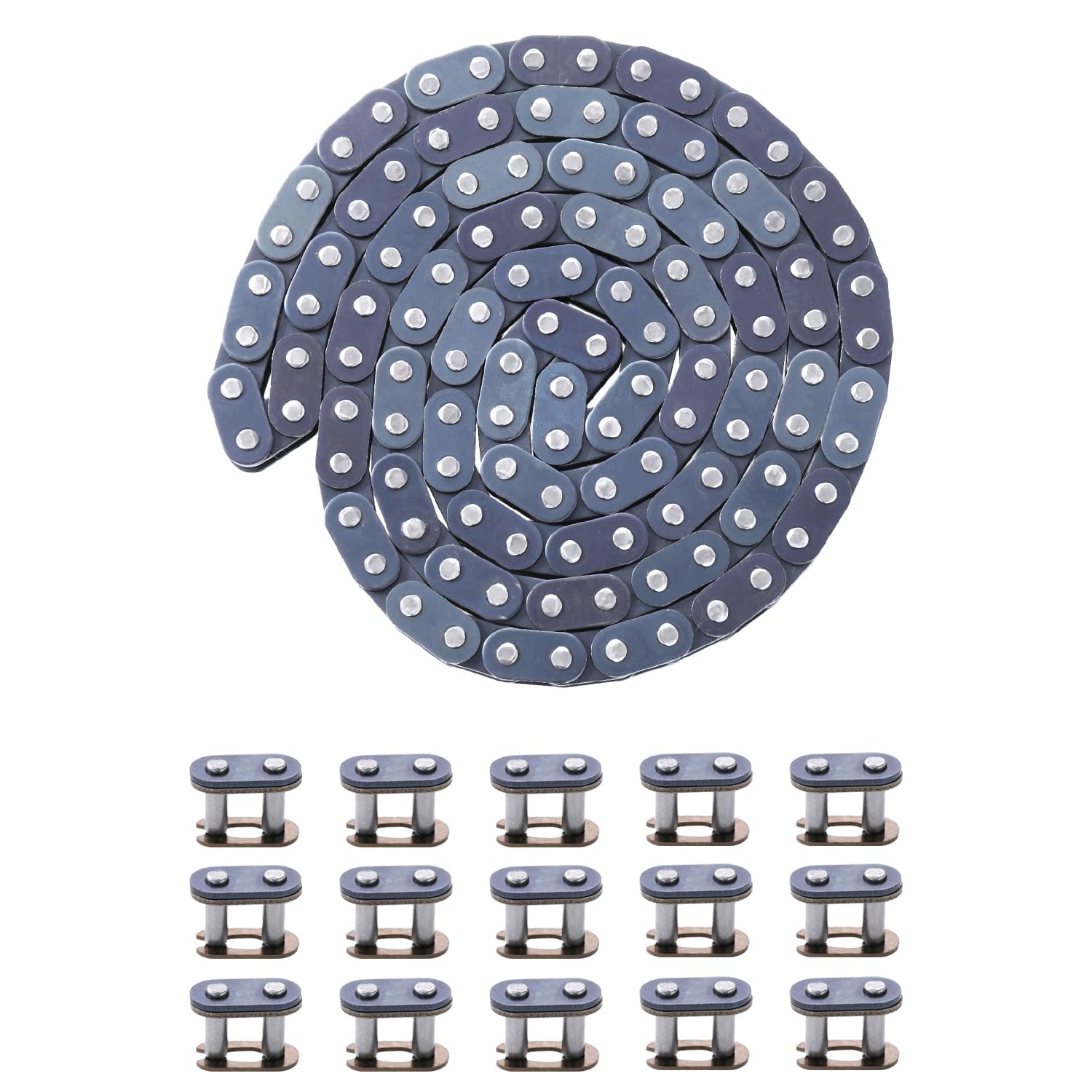 KAMIER T8F Drive Chain 134 Links Heavy Duty for 49cc 50cc 2-Stroke GB Syx Moto Holeshot Metotec Xtreme X-pro SSR Coolster Kids P