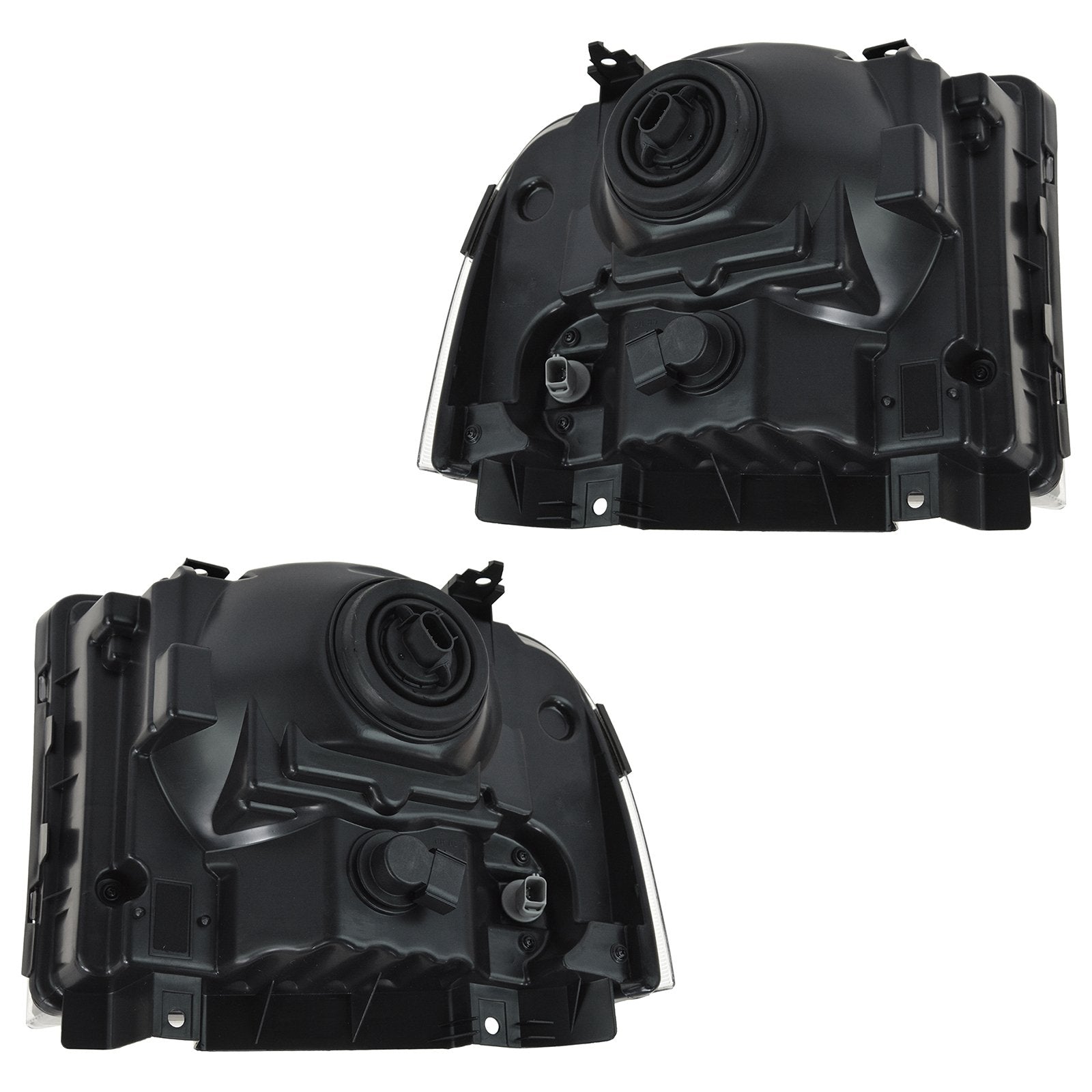 Trq Driver & Passenger Side Headlight Assembly Set Headlights Driver & Passenger Side Compatible With 2005-2007 Ford F-250 Super