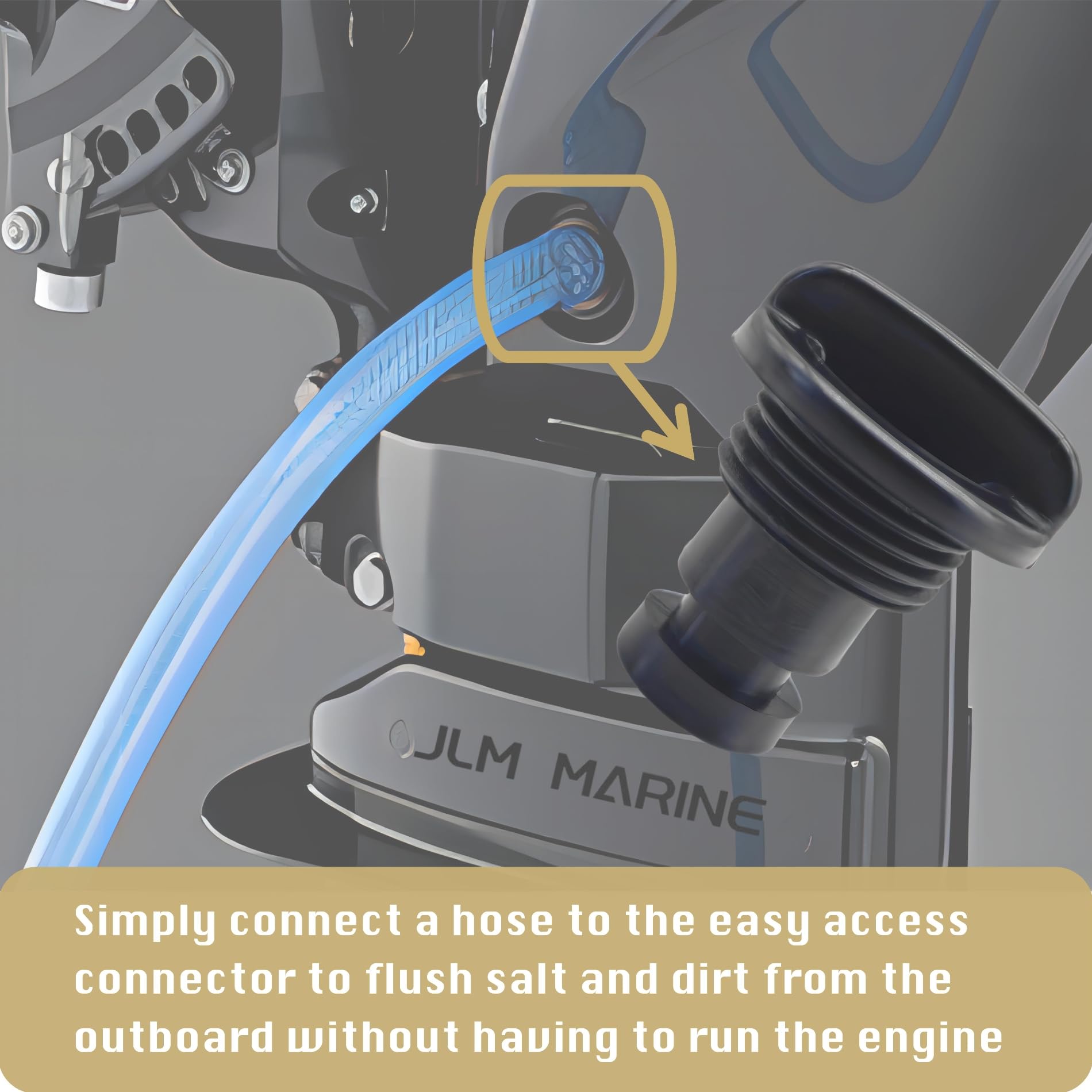Jlm Marine 17913-99E12 Water Flush Plug Kit For Suzuki 4 Stroke Df 25-140 Hp Outboard Motor With O-Ring Gasket 09280-13005