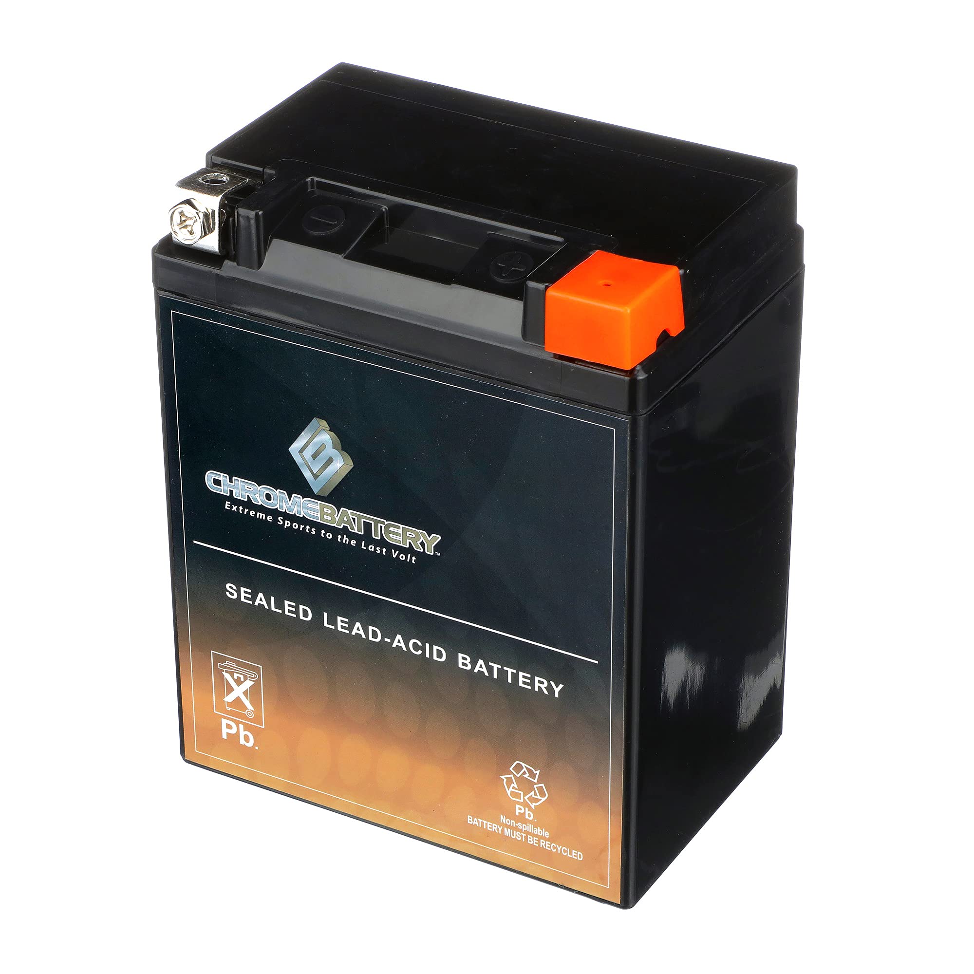 Cb Chromebattery Yb14L-A2 Maintenance-Free 12V 14Ah Battery Replacement For Atv, Motorcycle, Jet Skis, Scooter, Utv, And More -