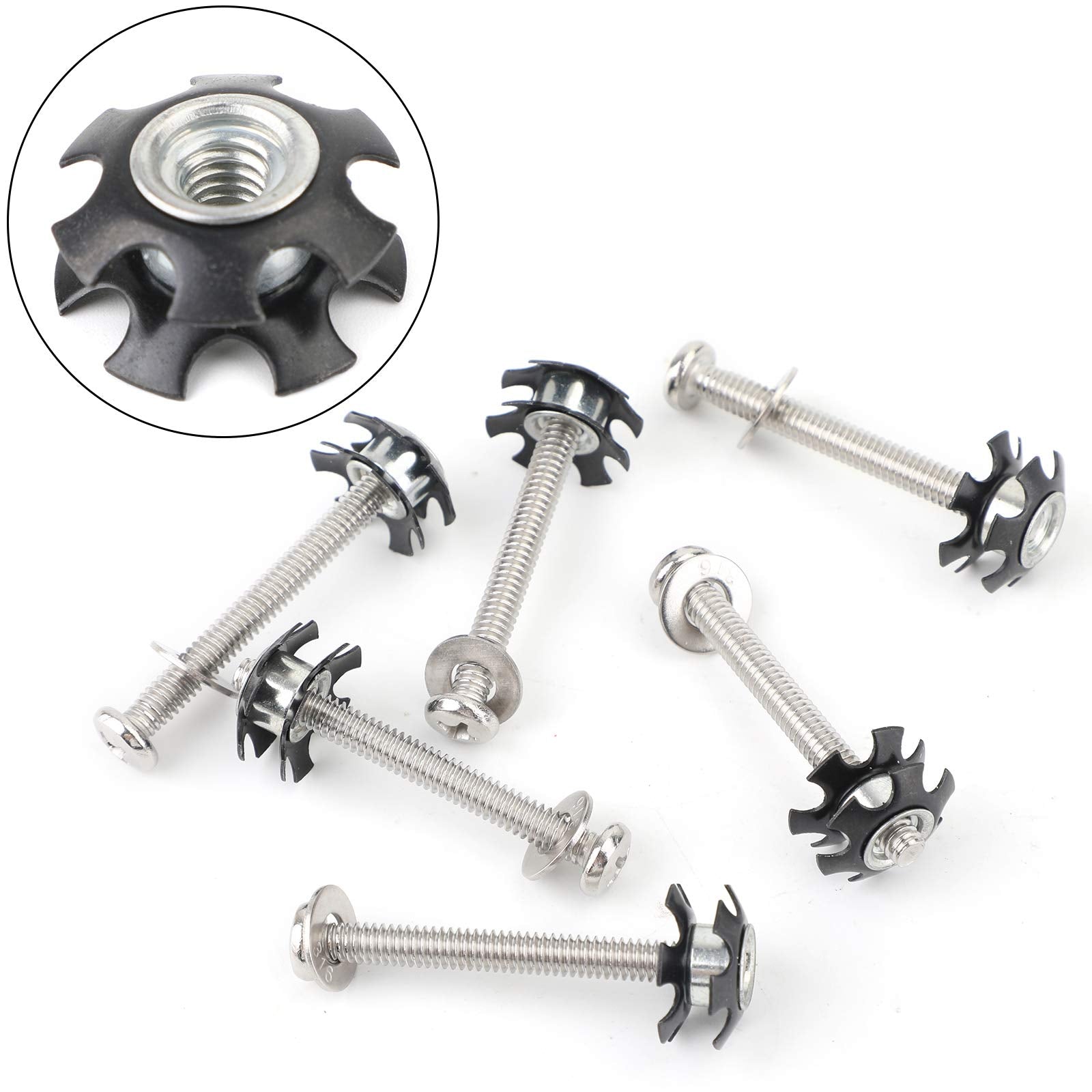 Frezon Set of 6 RV Ladder Repair KIT Nuts Stainless Bunk Motorhome Parts Camper Trailer Coach