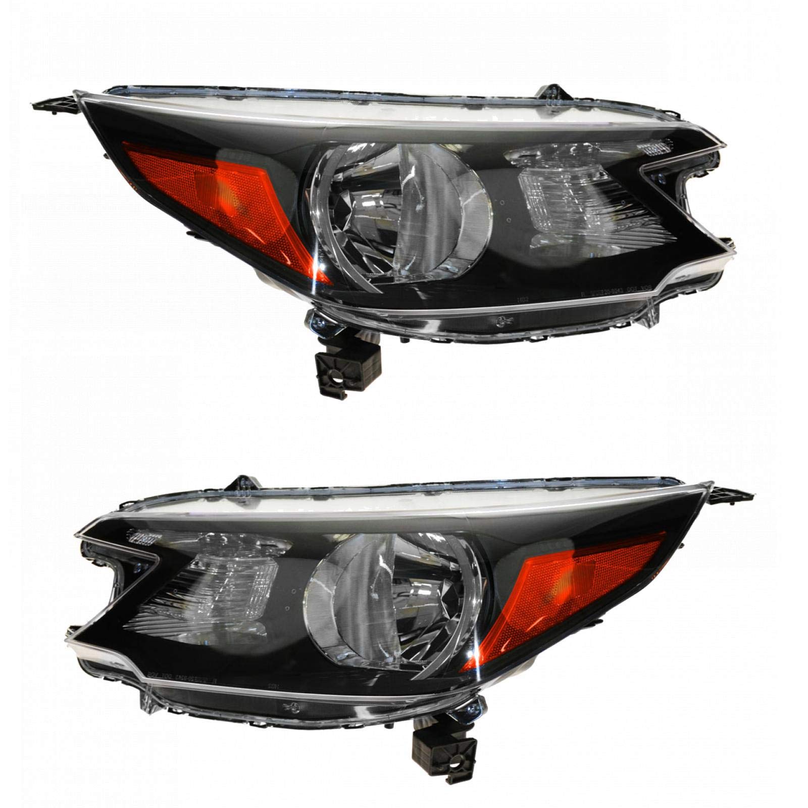 Trq Driver & Passenger Side Headlight Assembly Set Headlights Driver & Passenger Side Compatible With 2012-2014 Honda Cr-V Ho250