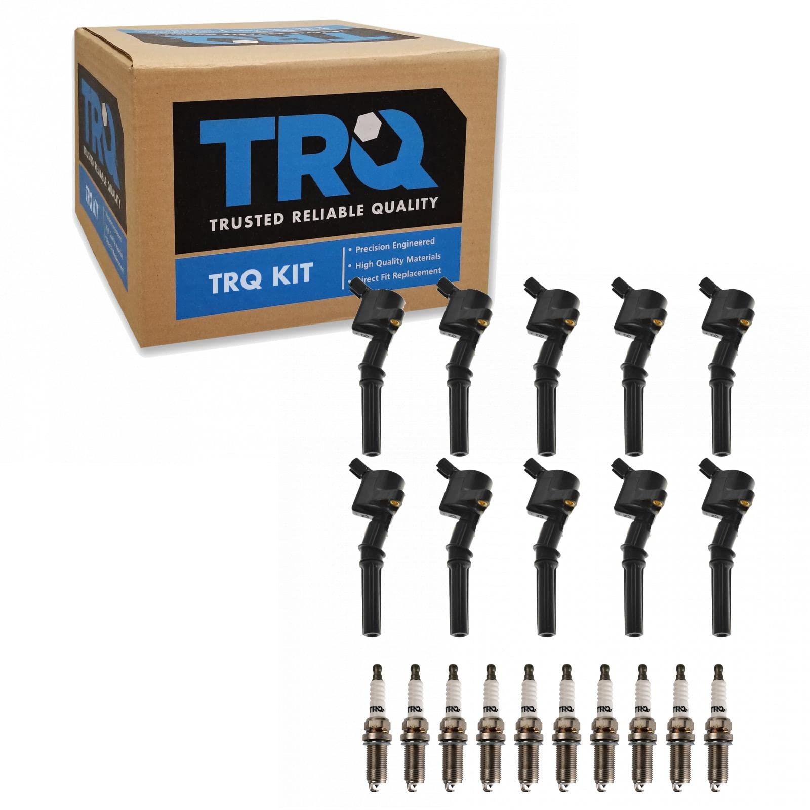 Trq Ignition Kit Ignition Coil Spark Plugs Compatible With 97-19 Ford