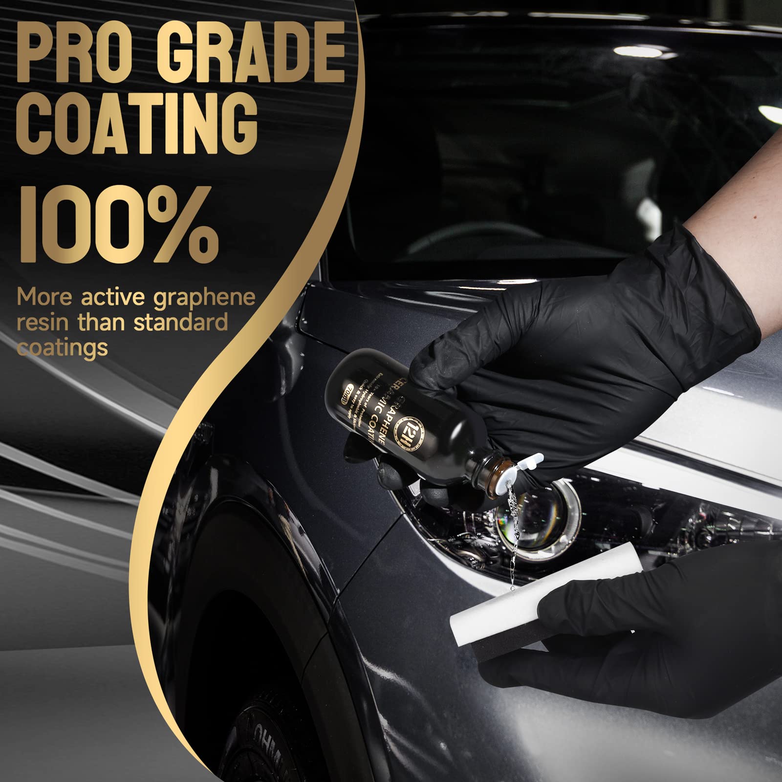 Graphene Ceramic Coating For Cars (70Ml) - ?????? ???????????????? ???????????????? Coating For Car Detailing - 10+ Years Of Long Lasting Protection - Ultra High Gloss, Extremely Hydrophobic