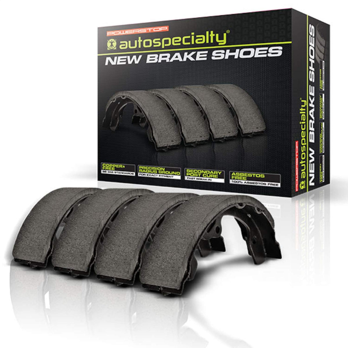 Power Stop B855 Rear Autospecialty Brake Shoes For 2005 2006 2007 2008 Chevy Silverado 1500 Sierra 1500-6 Lug [Application Speci
