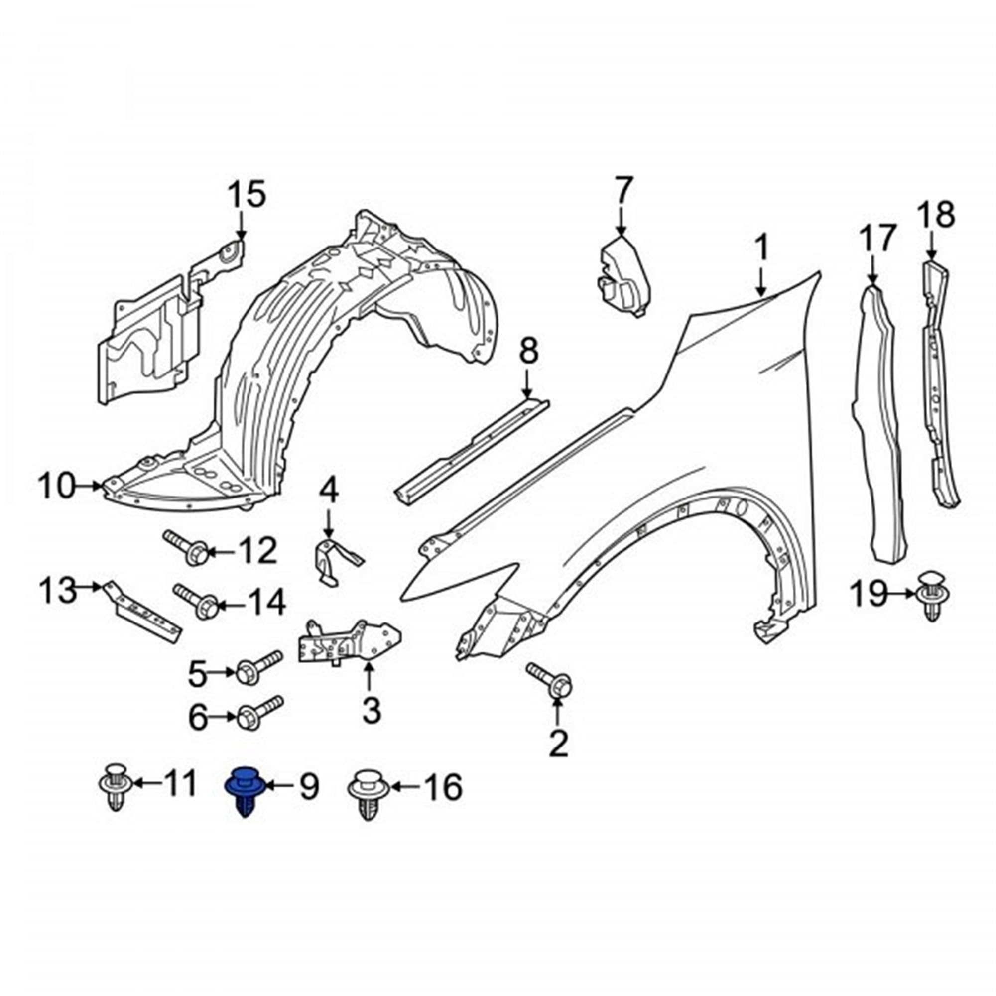 Rexka 20Pcs Quarter Trim Panel Retainer Clip Gj2168885B02 For Mazda 6 Mazda 3 2 5 626 Cx-3 Cx-30 Cx-5 Cx-7 Cx-9 Miata Millenia Mpv Mx-5 Mx-6 Protege