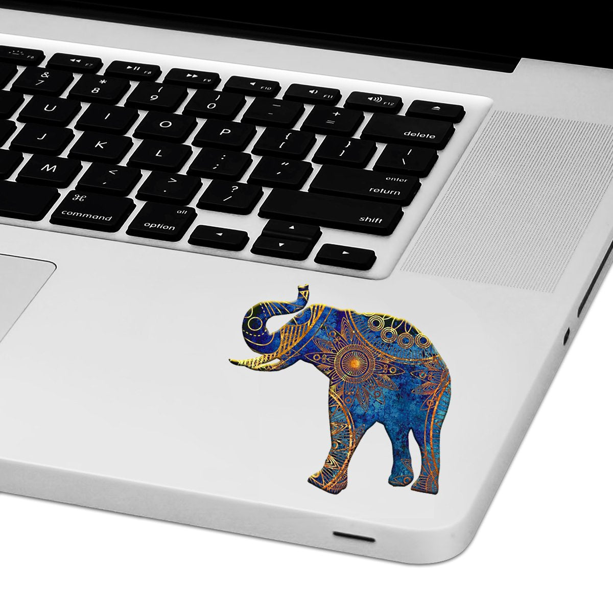 Mandala Elephant Laptop Trackpad Sticker 3'' Tall X 3'' Wide