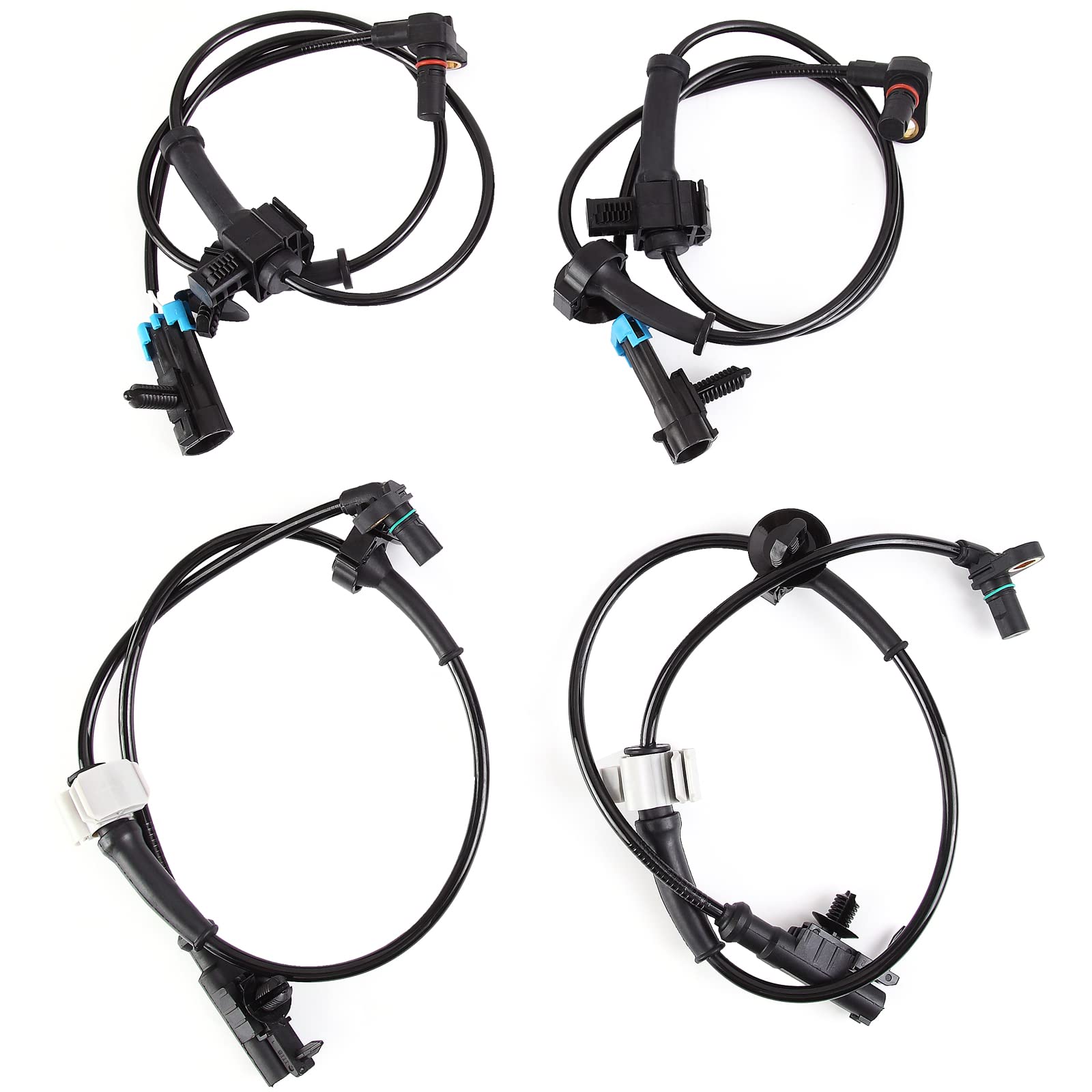 ABS Wheel Speed Sensor, Front Rear Left Right, for Chevy Avalanche Suburban 1500 Tahoe 2007-2012, Silverado 1500 2007-2013, for 