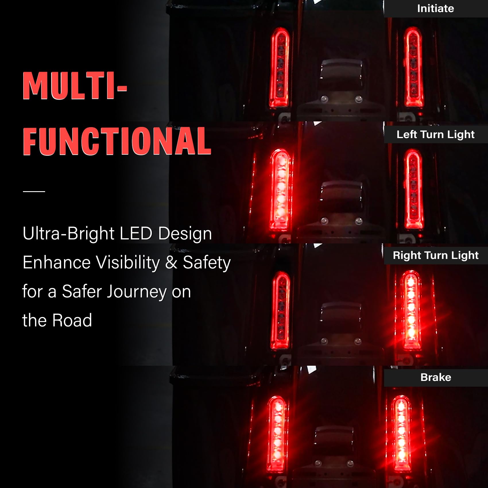 TCMT LED Inserts Saddlebag Support Auxiliary Filler Panel Brake Tail Lights Fit For Harley Road Glide FLTR 2014-2023 Electra Gli