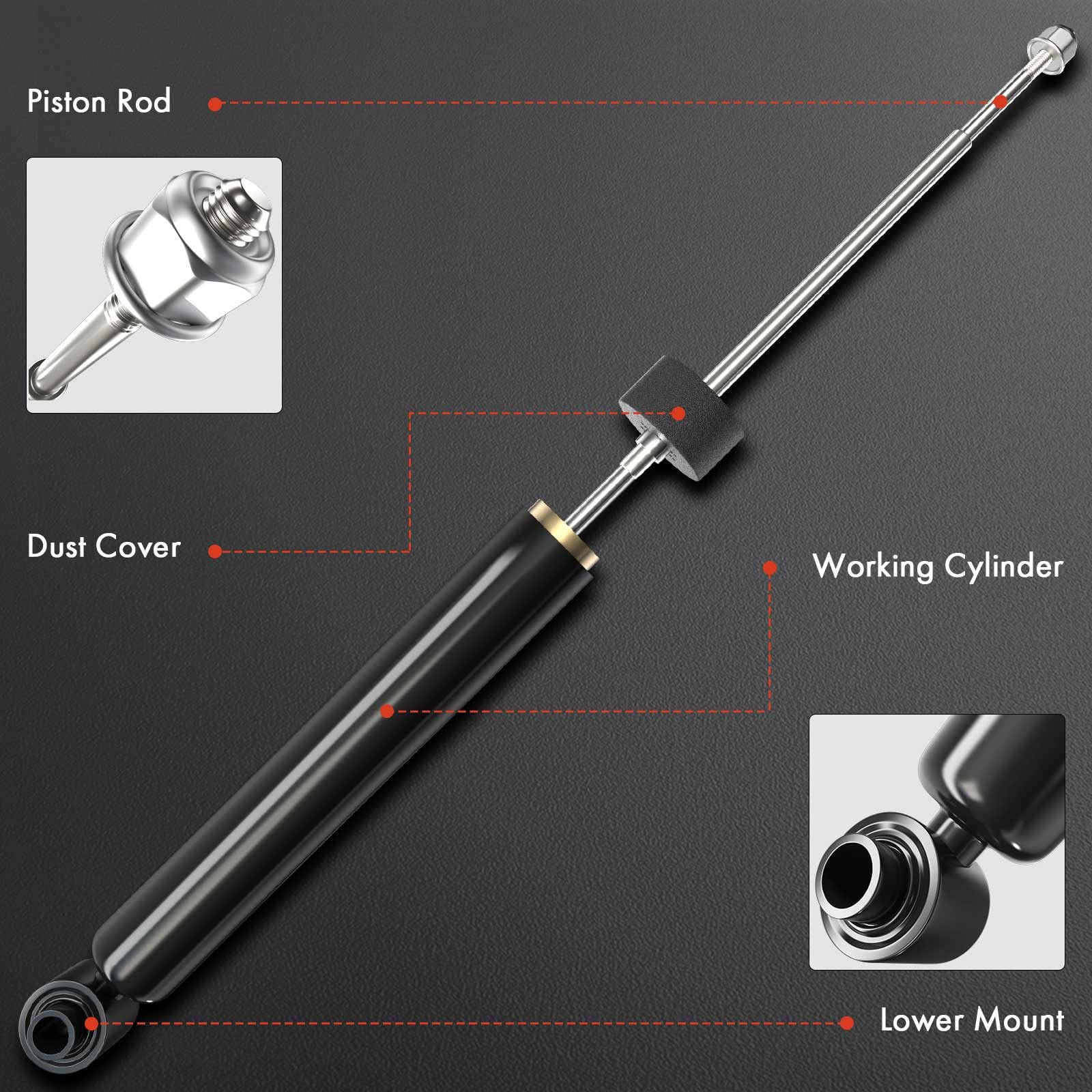 A-Premium Rear Pair (2) Strut Shock Absorber Compatible With Bmw 128I 135I 2008-2013 325I 2006 328I 335I 2007-2013 330I 335D 335Is