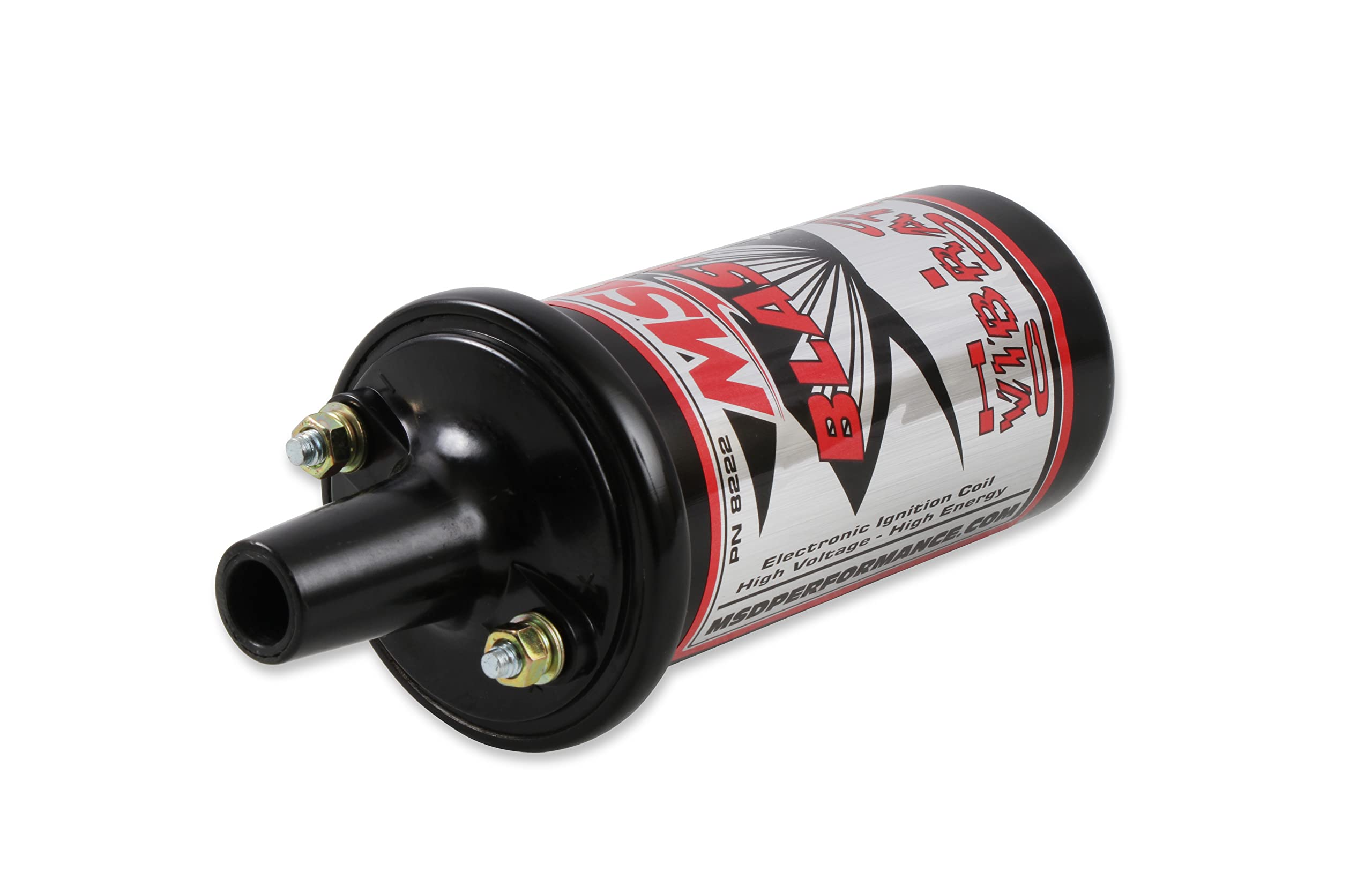 Msd 8222 Ignition Coil Blaster Series, Canister Style, High Vibration, Black, Individual