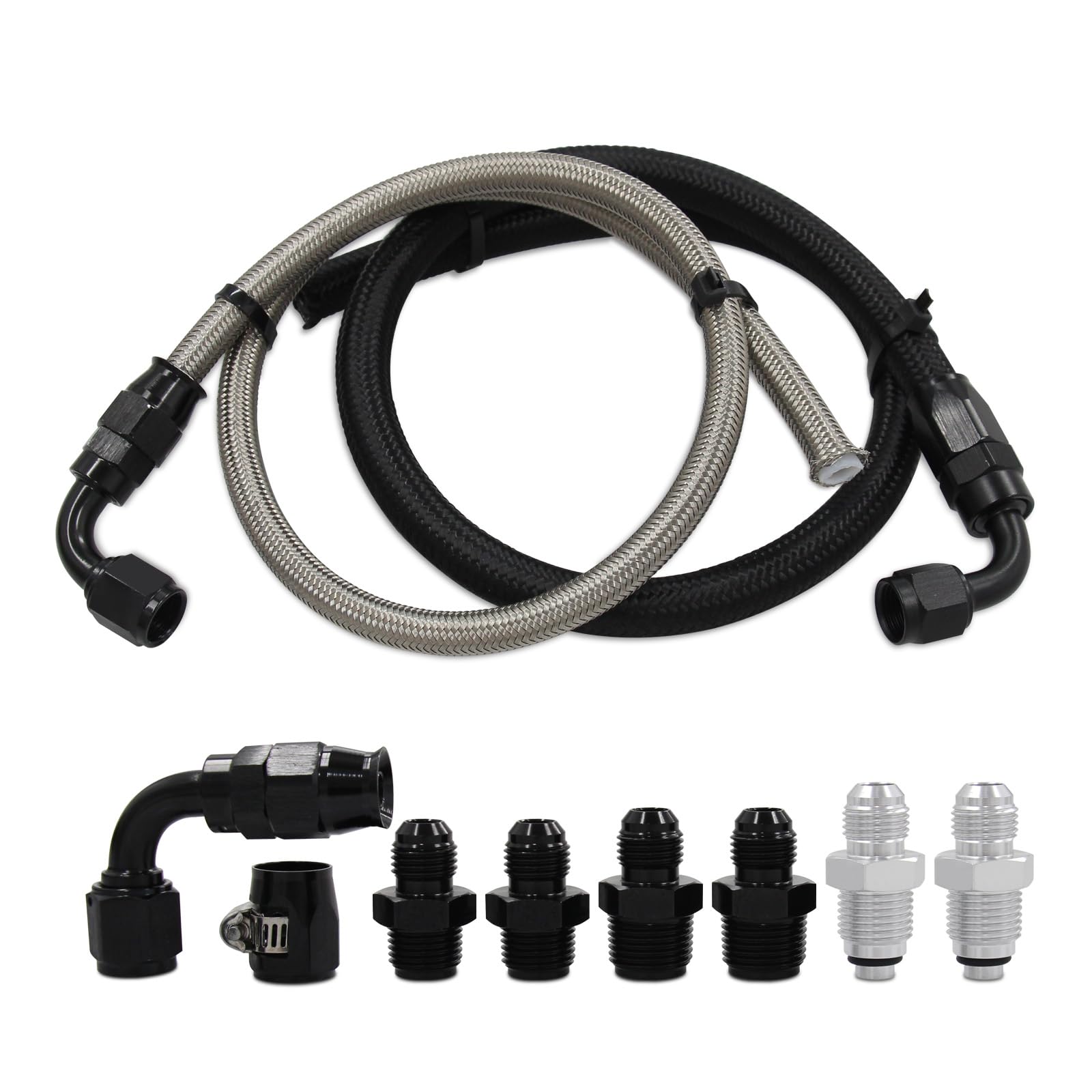 Universal AN6 Power Steering Hose Kit Compatible with Chevy C10 LS Swap Connects GM LS Swap Replace 1950-2000