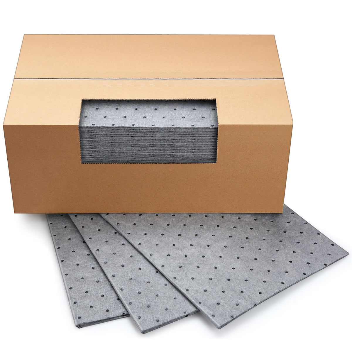Weewooday 25 Pieces Oil Absorbent Pads 19.69 x 15.75 Inch Oil Spill Mat Garage Accessories Water Absorbent Mat Driveway Mats for