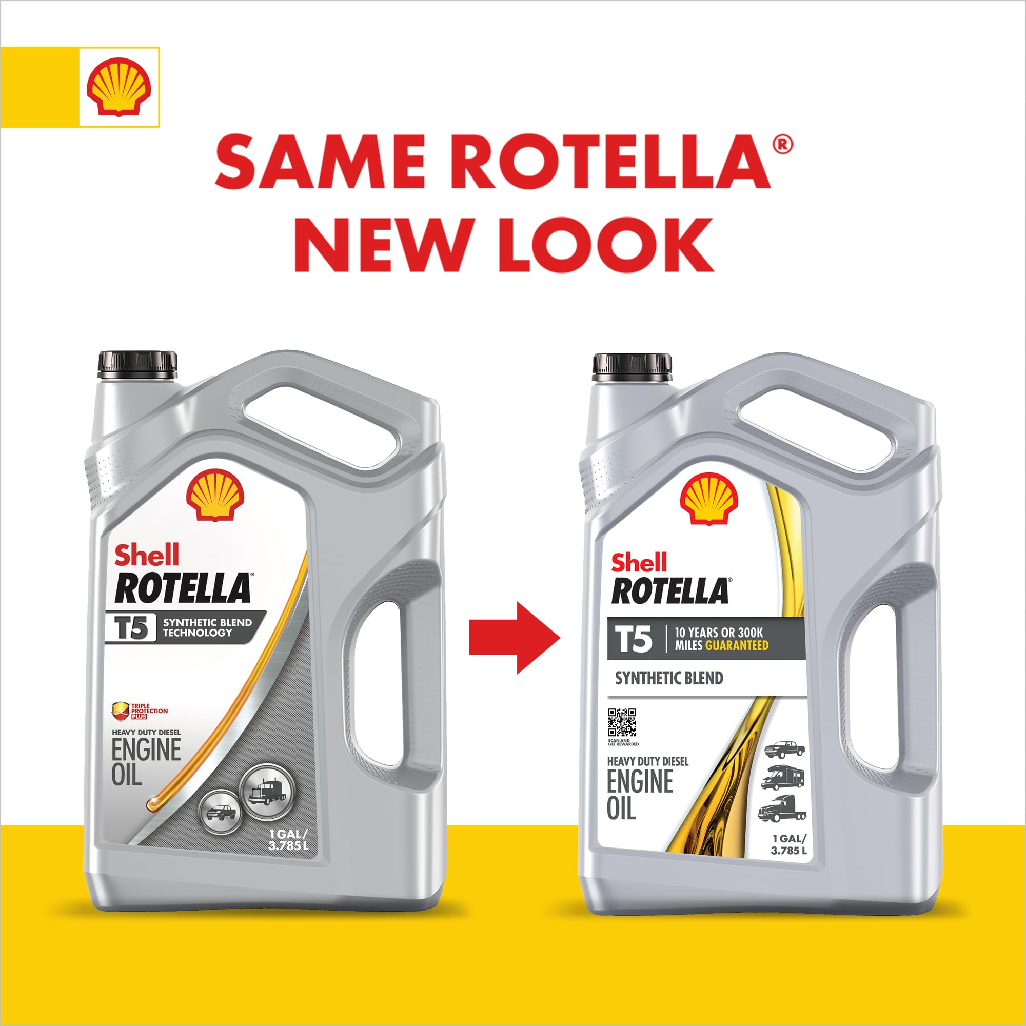 Shell Rotella T5 Synthetic Blend 10W-30 Diesel Engine Oil, 1 Gallon
