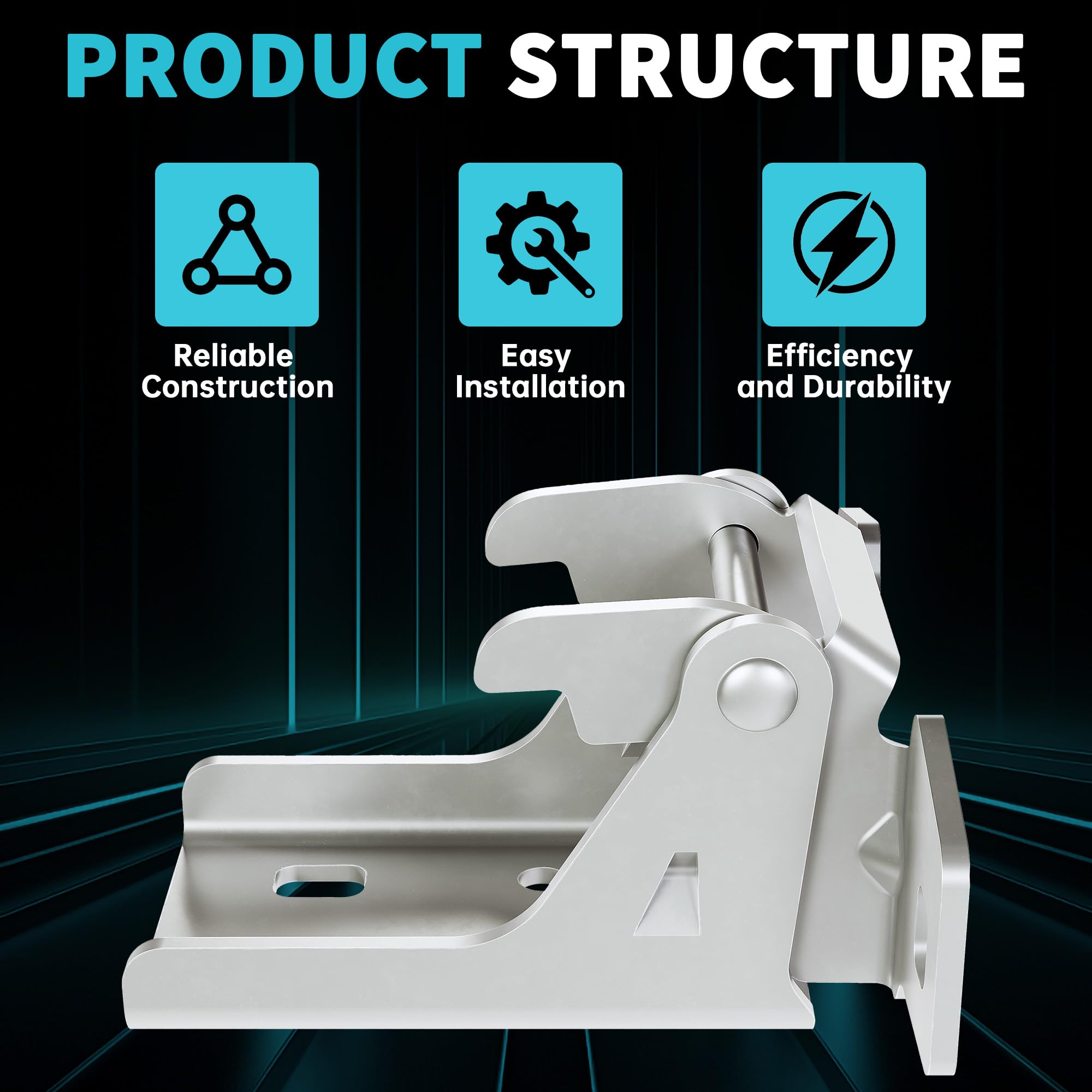 ECOTRIC Front Lower Door Hinge Assembly Compatible with 1996-2002 Dodge Ram 1500 2500 3500 Driver or Passenger Side Replacement for 55275464AC