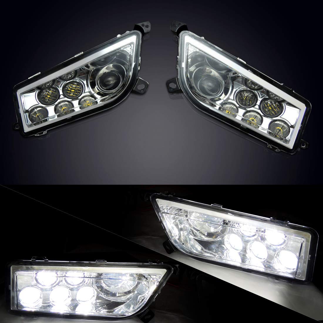 Kemimoto Pair Of Led Headlight Compatible With Rzr, 30W Front 1000 Xp Led Headlight Compatible With Polaris Rzr Xp 1000/4 1000, Rzr Xp Turbo/Turbo S / 4 Turbo, Rzr 900/S 900 2014-2023