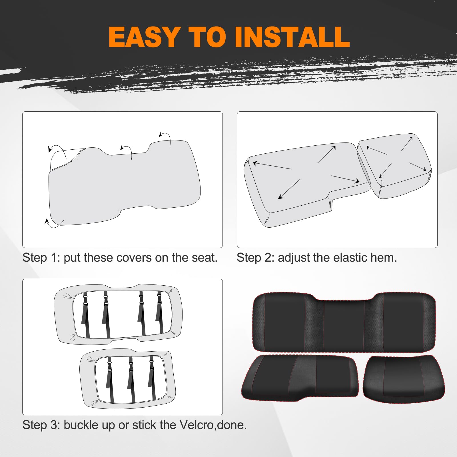 BORDAN UTV Waterproof Seat Cover for 2017-2021 Polaris Ranger XP 1000/2020-2025 Polaris Ranger 1000, Heavy Duty 1680D Seat Cover