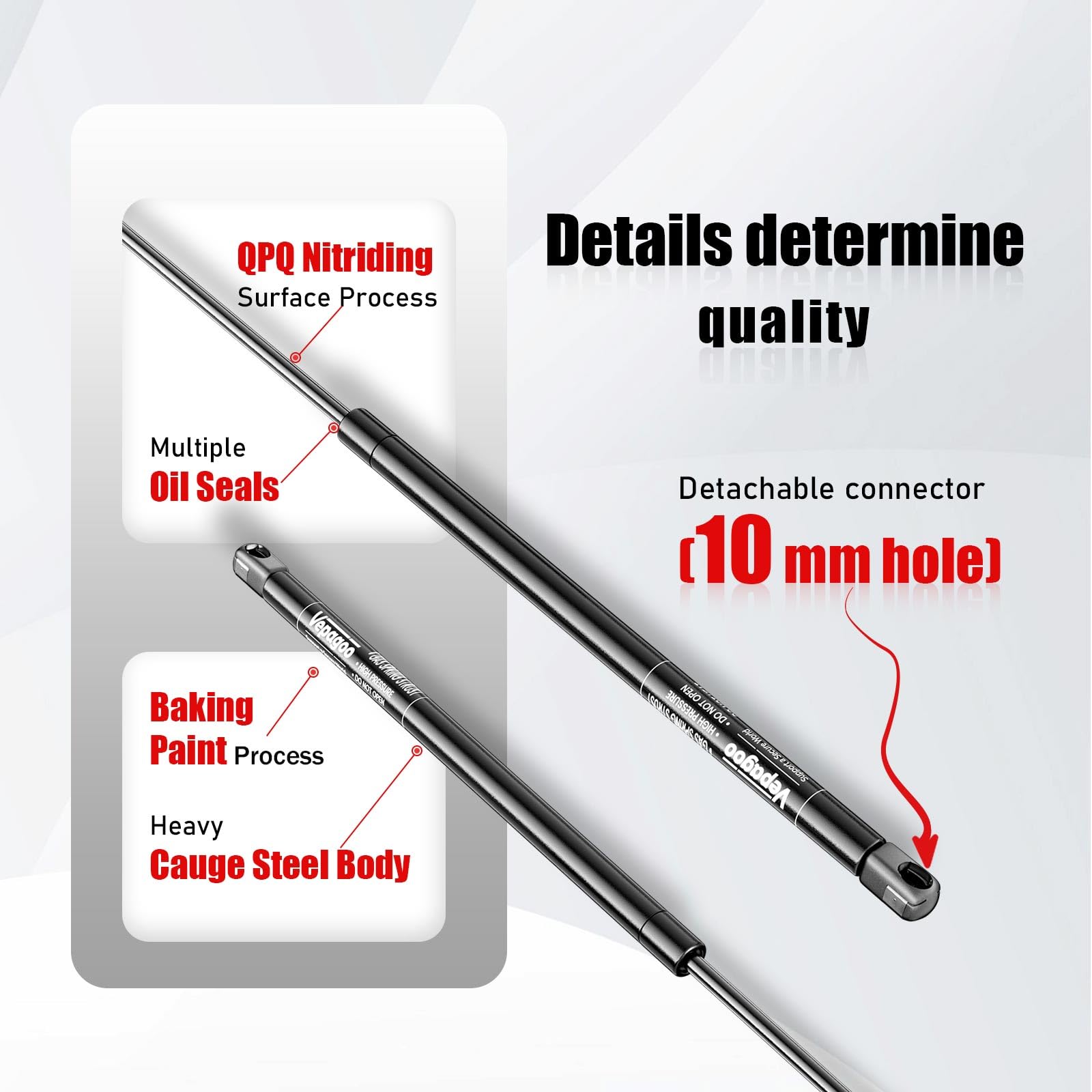 Vepagoo Gas Struts 20 Inch 80lbs/356N Shocks Spring Lift Support for RV Bed Camper The Door Tonneau Cover Mattress Travel Traile
