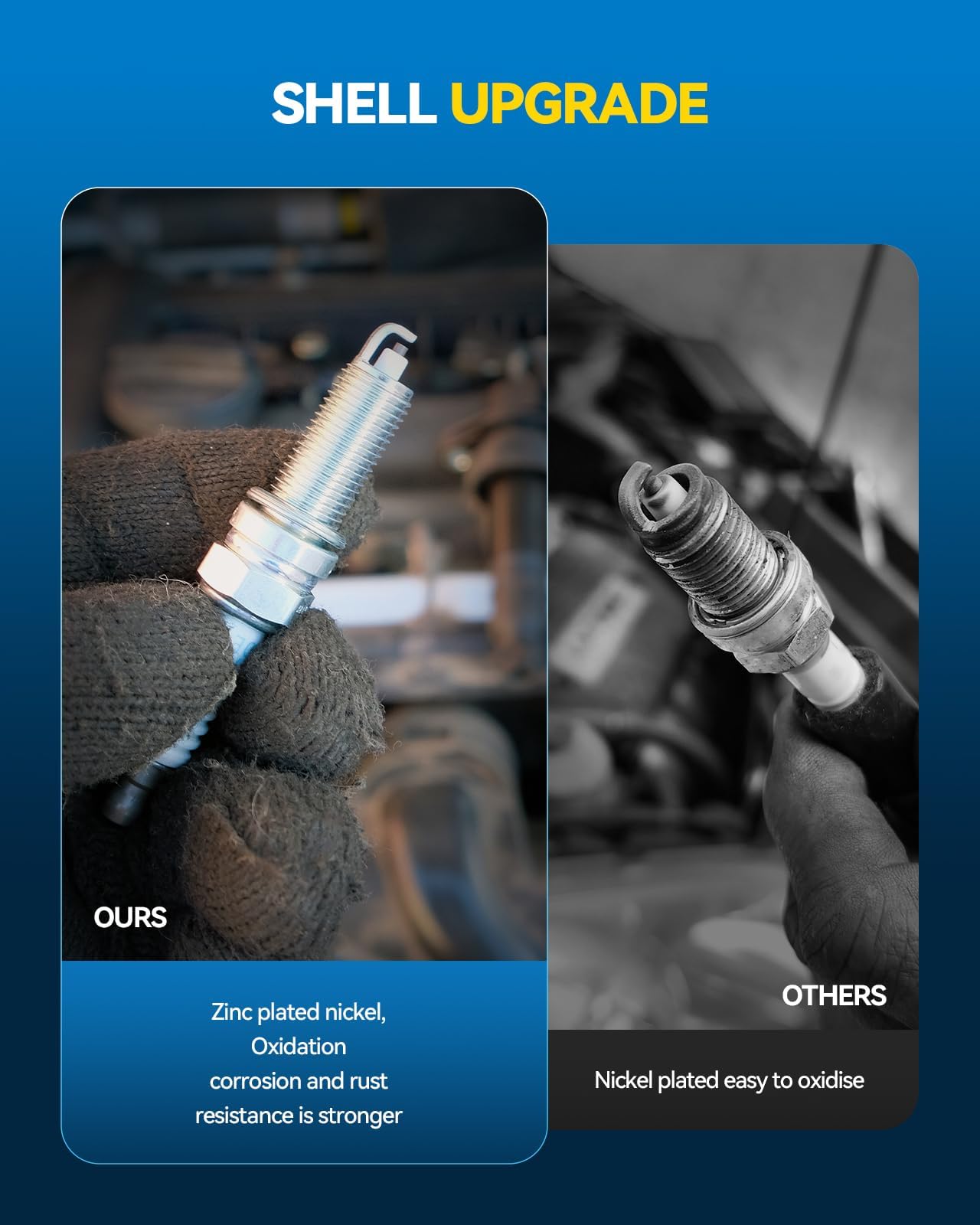 PHILTOP 90083 Double Iridium Spark Plugs, LTR5BI-13 3811 Replacement for 2006-2013 Mazda3 Mazda6, 2008-2010&2012-2015 Mazda5, 20