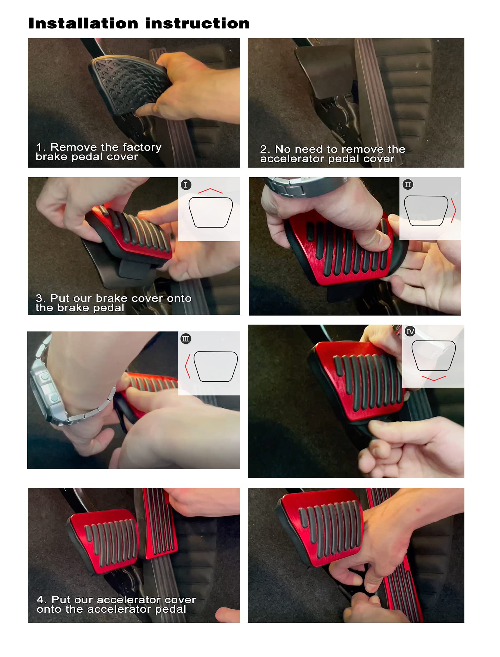 Anfokas Compatible With Mazda 3 Cx-30 Mx-30 Cx-50 Cx-90 Accessories Sporty Anti-Slip Car Interior Foot Pedal Covers Rest Brake Gas Accelerator Pedal Pads -Silver