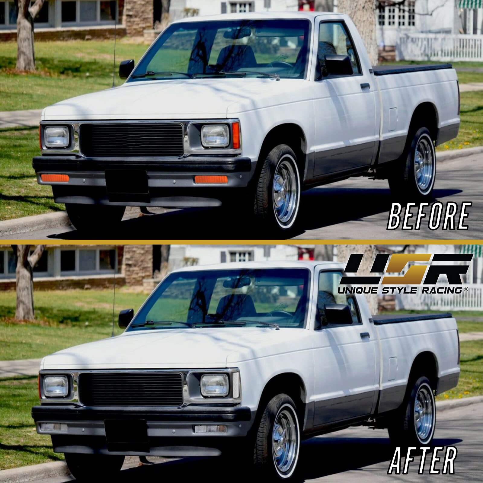 Usr 82-93 Chevy S10 Turn Signal Lights - Combo Clear Corner Sidemarkers + Bumper Lamps Set Compatible With 1982-1993 Chevrolet S