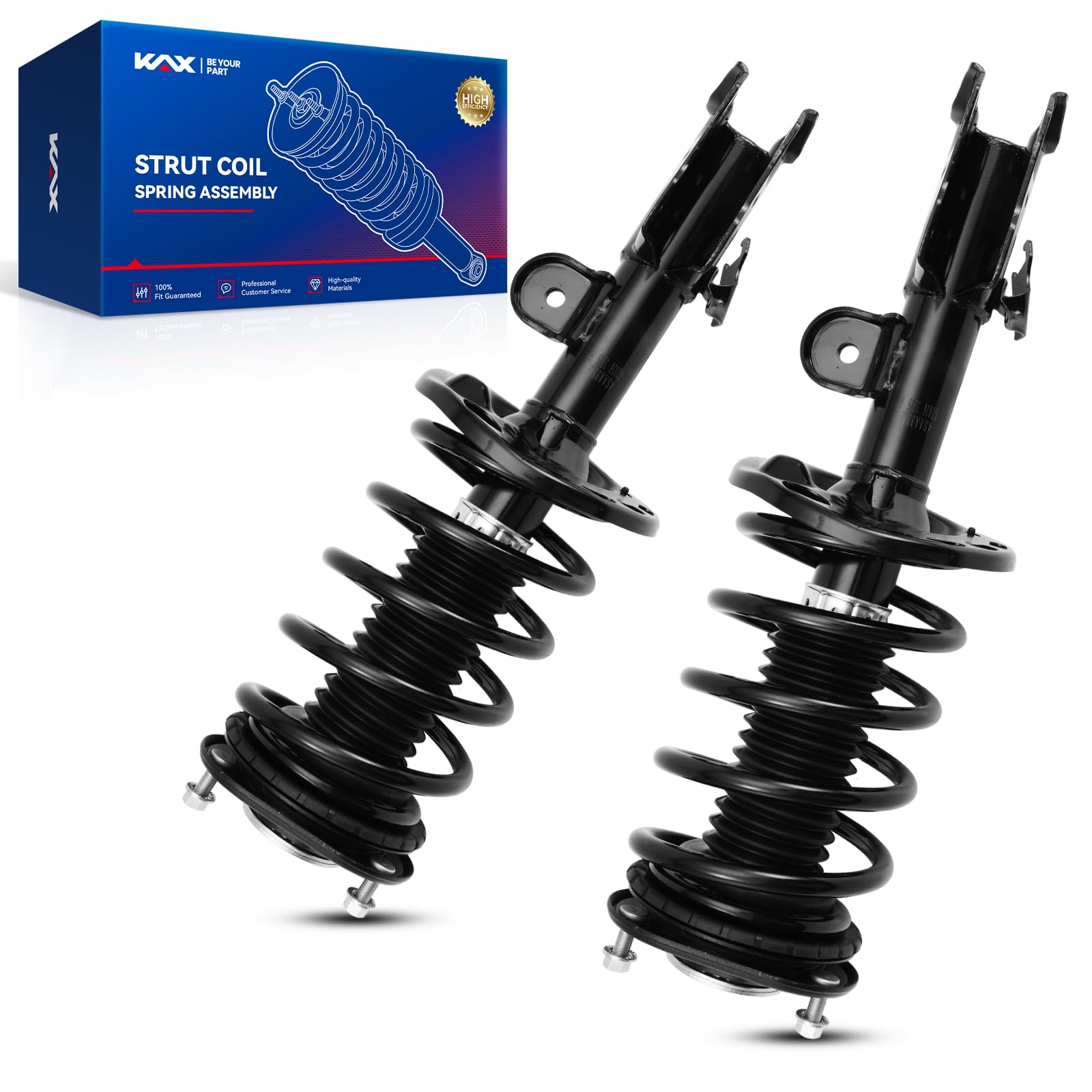 KAX Front Quick Struts for Toyota Prius 2010 2011 2012 2013 2014 2015 Front Shocks Complete Struts Assembly with Coil Spring Set