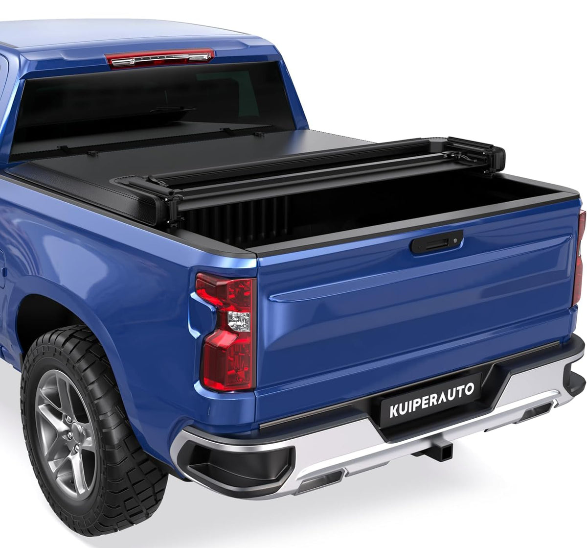 KUIPERAUTO Soft Quad 6.5FT Truck Bed Tonneau Cover Compatible for 2007-2013 Chevy Silverado 1500 / GMC Sierra 1500-78 Inch