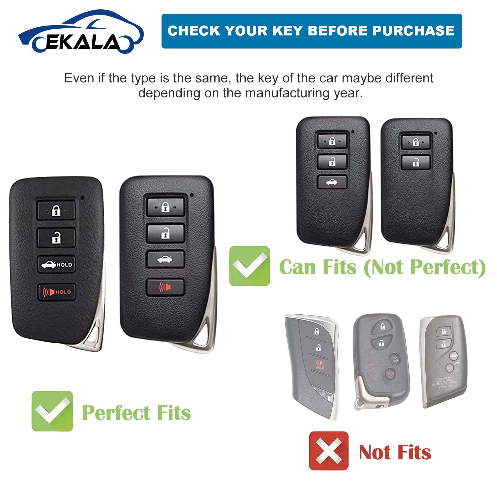 Ekala For Lexus Key Fob Cover Soft Tpu Full Protection Smart Car Key Protector With Key Fob Keychain Fit For Lexus Rx Is Es Gs Ls Nx Rs Gx Lx Rc Lc 2 3 4 Buttons Remote Start Key Fob Case(Lxs)