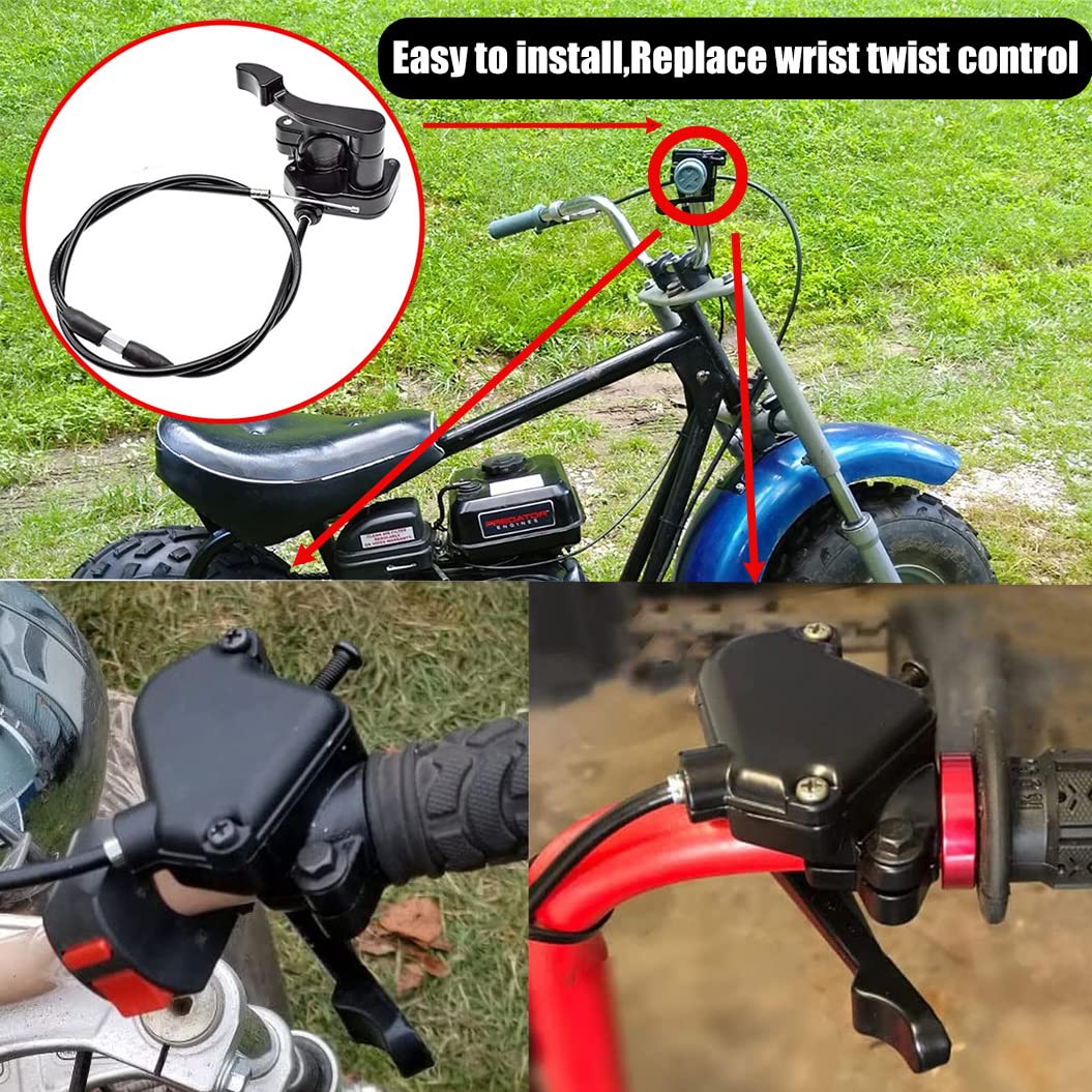 7/8'' 22Mm Thumb Throttle Cable Accelerator Control Assembly For Chinese 50Cc 70Cc 90Cc 110Cc 125Cc 250Cc Coleman Ct200U Kazuma Taotao Atv Quad Go Kart
