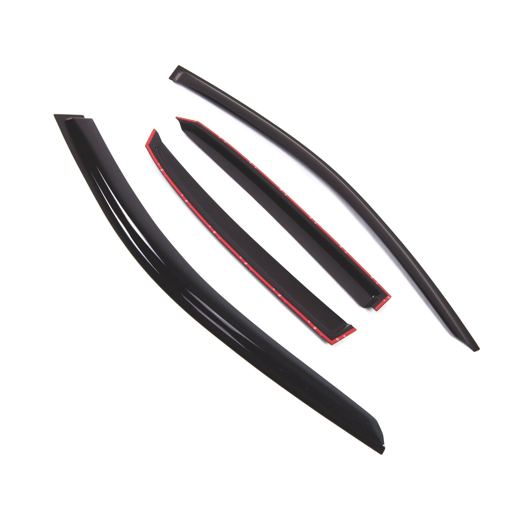 Tuningpros Outside Mount Window Vent Visors Rain Guards Compatible With Audi A3 Sedan 2013-2015 | Side Window Wind Deflectors Ra