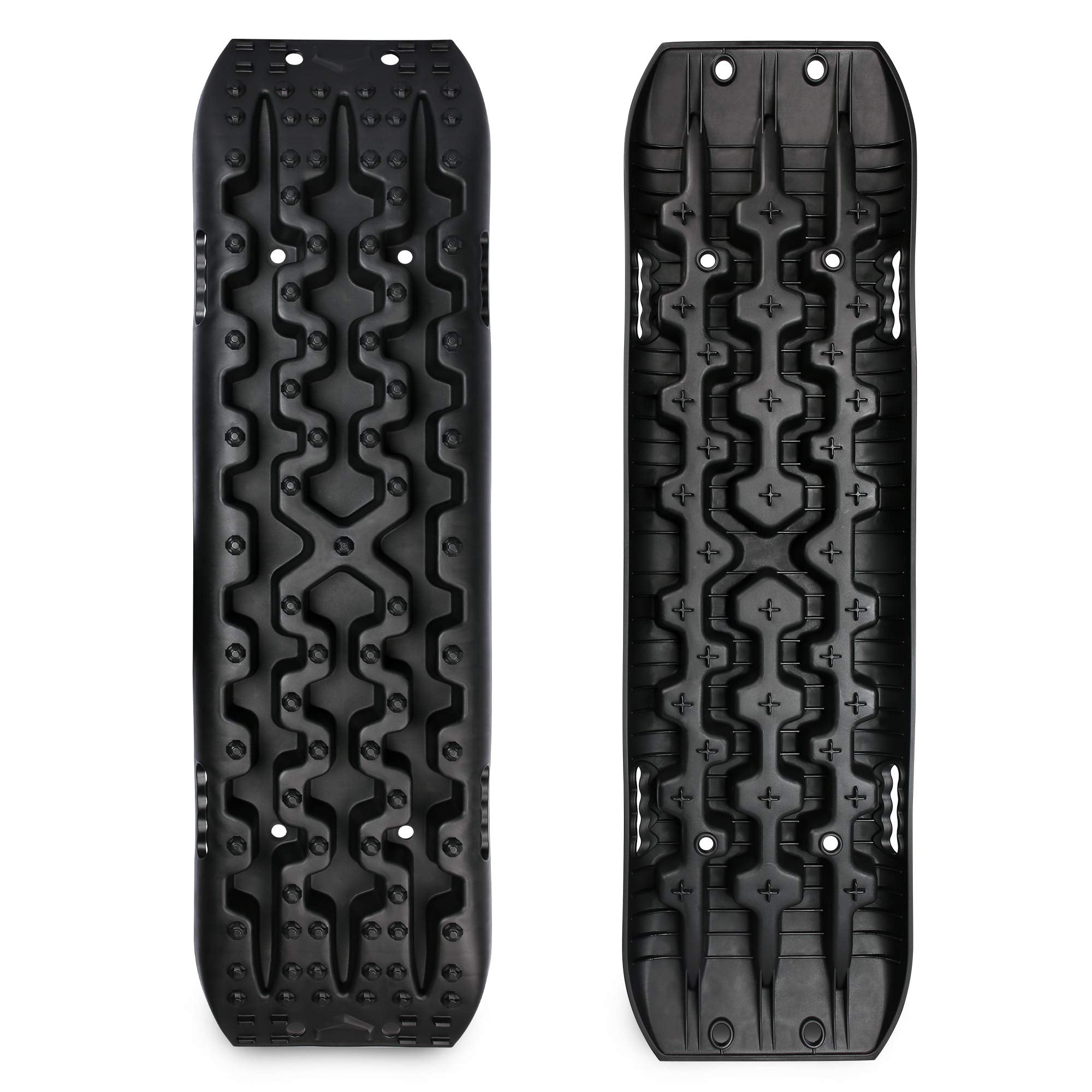 X-BULL New Recovery Traction Tracks Sand Mud Snow Track Tire Ladder 4WD (Black,3gen)