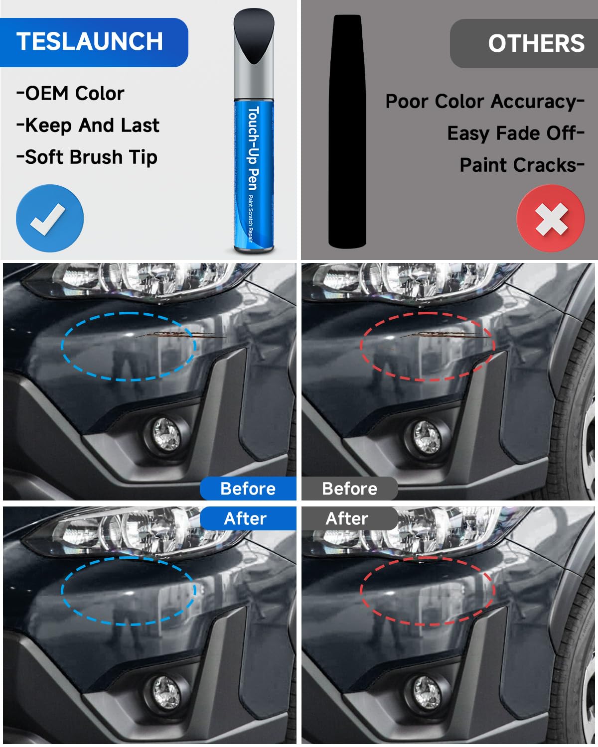 61K Dark Gray Metallic Compatible with Subaru Exact Match Touch Up Paint Car Scratch Repair