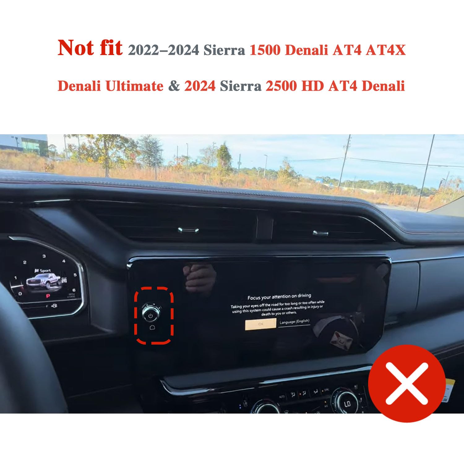 WXRYLYN 2024 Silverado Sierra Metal Dash Platform Phone Mount Phone Holder for 2022 2023 2024 2025 Silverado&Sierra Cell Phone H