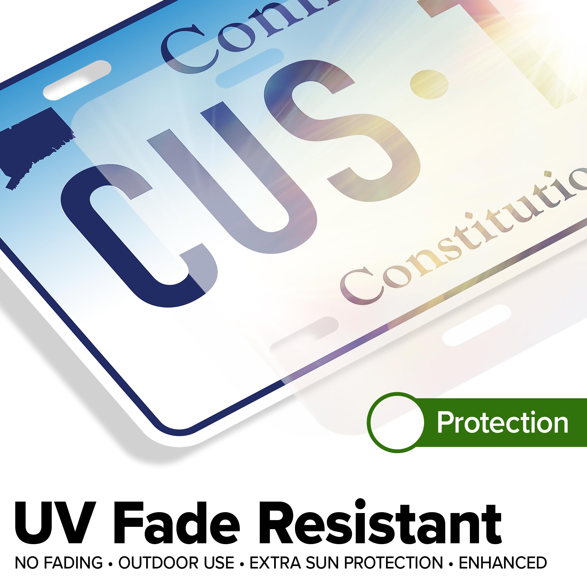 Custom Connecticut License Plate, Personalized License Plates For Car, 6X12 Inch, Rust-Free Fade Resistant Aluminum, Usa Made By