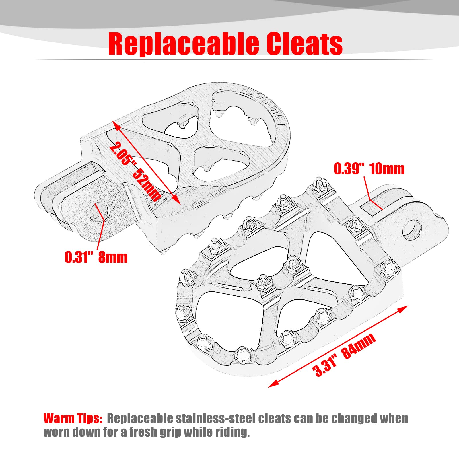 Goldfire M8 Softail Lowrider Foot Pegs MX Style Foot Pegs For H-D Softail Slim FLSL 107/Lower Rider FXLR 107/Street Bob FXBB 107