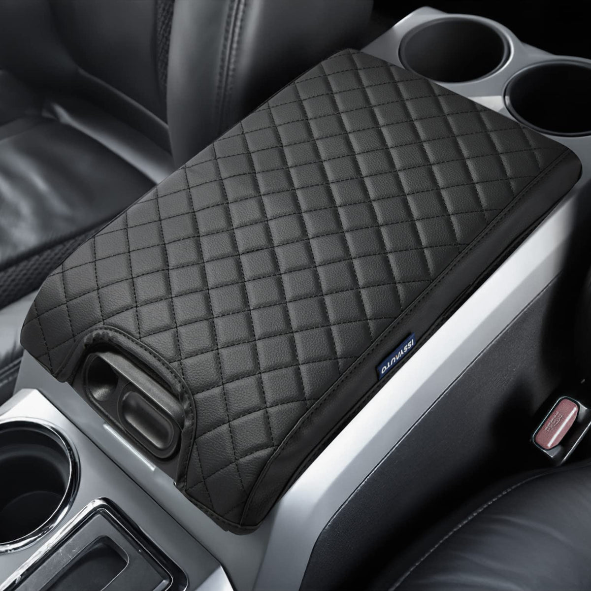 Issyauto Center Console Cover Armrest Lid Cover Compatible With 2009-2014 F150, Leather Arm Rest Covering For Car, Well-Make Dur
