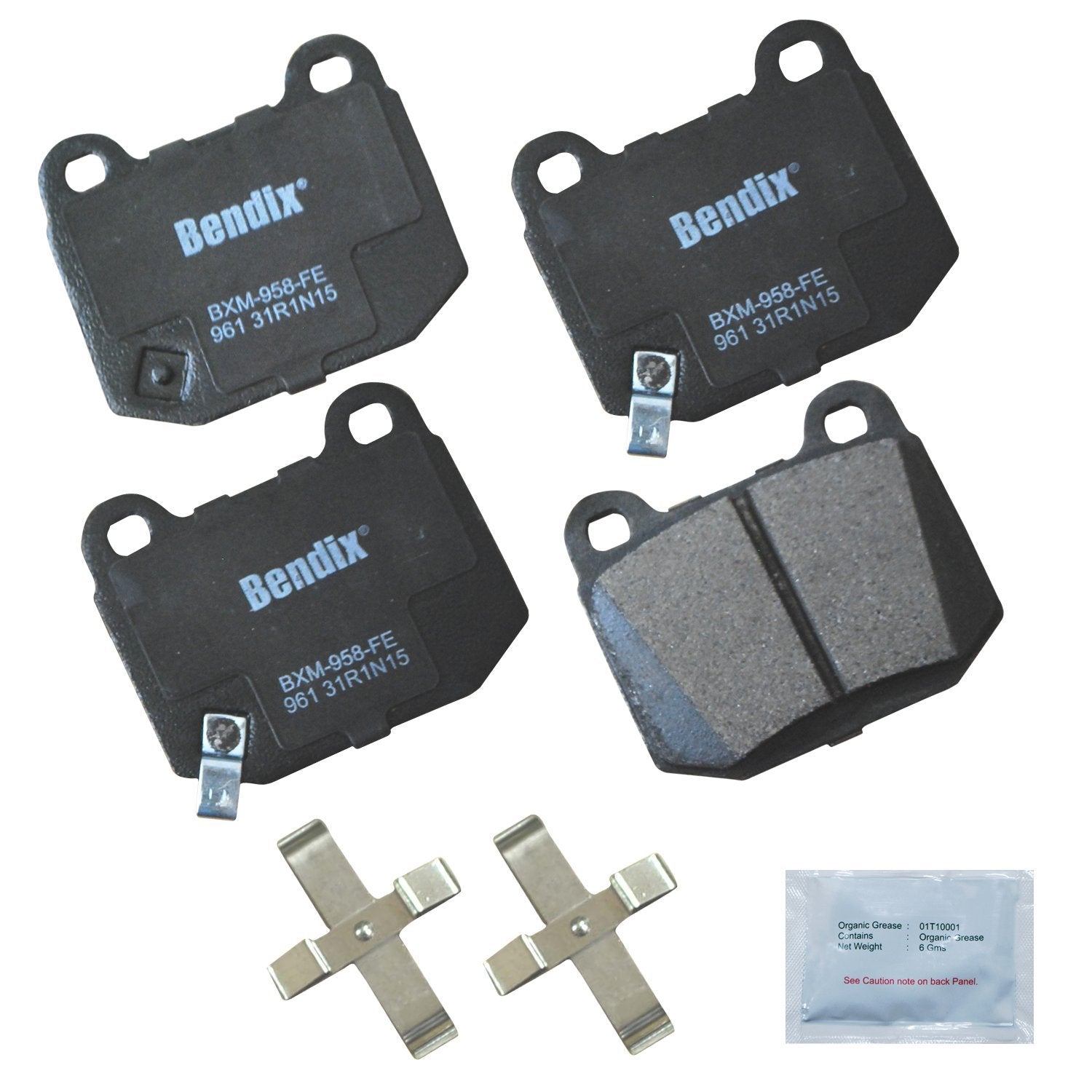 Bendix Priority1 Cfm961 Semi-Metallic Rear Brake Pads For Select Models Infiniti G35, Mitsubishi Lancer, Nissan 350Z, Subaru Brz