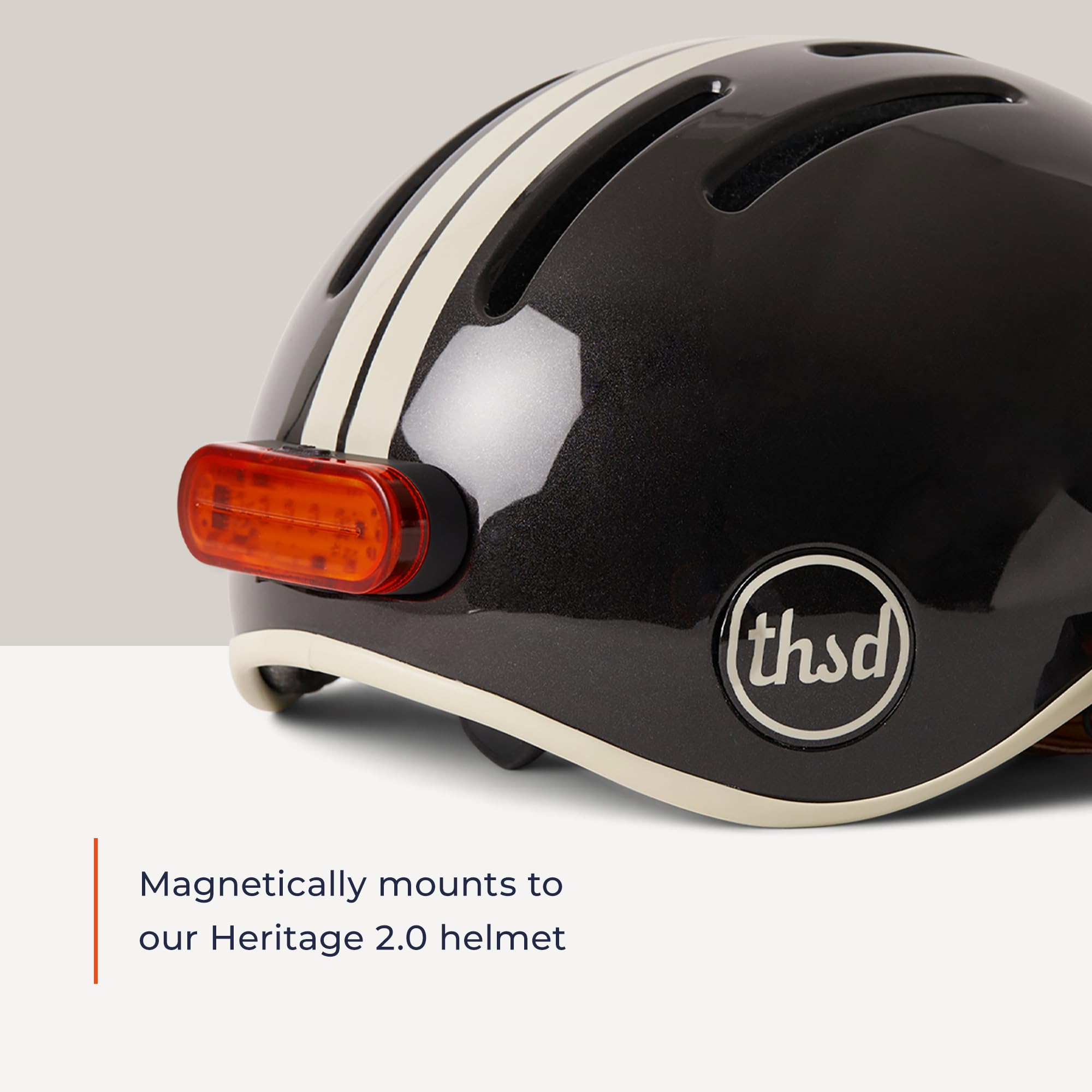 Thousand Magnetic Helmet Light - Stealth Black Acrylic Light for Heritage 2.0 Helmet